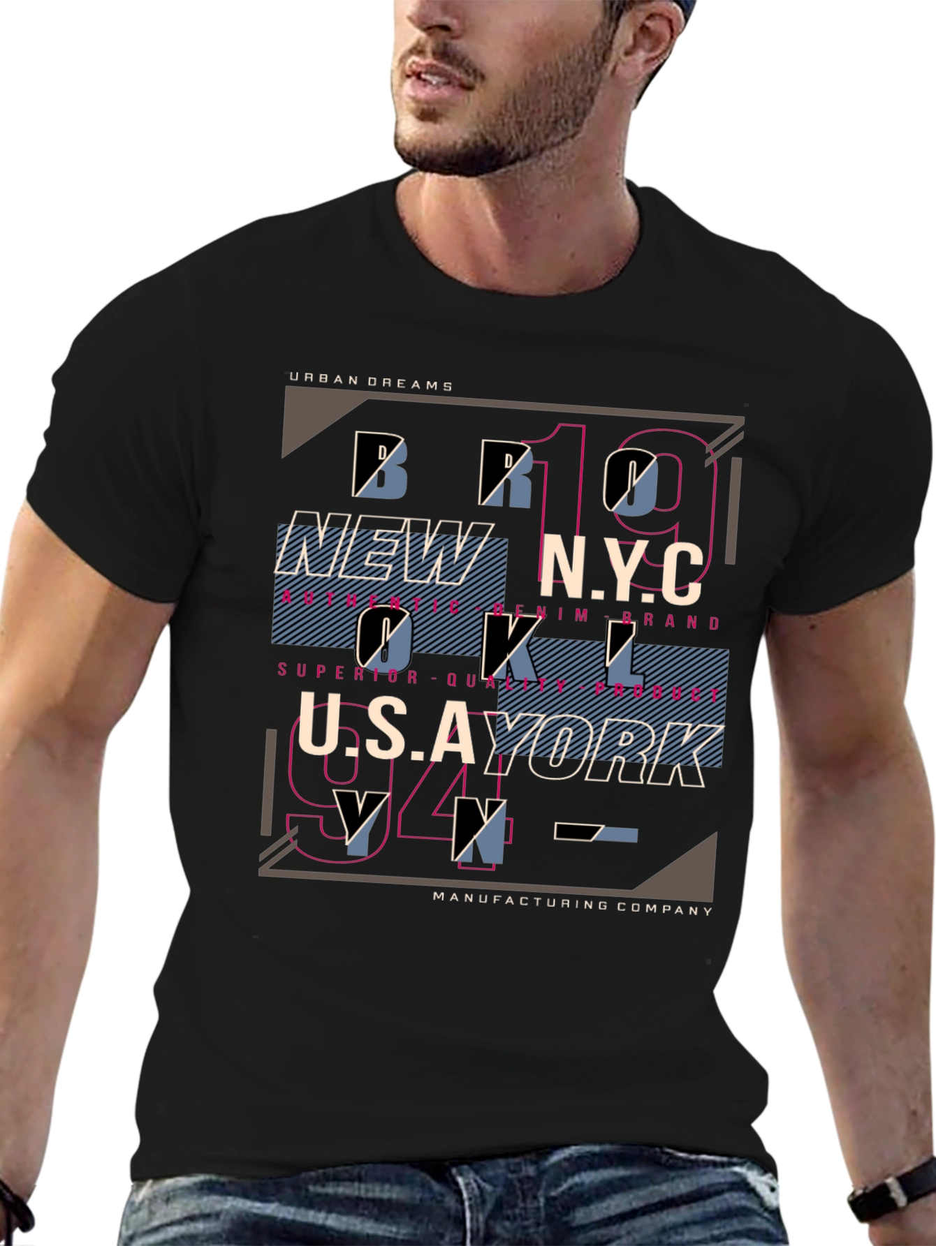 Urban Dreams Graphic Tee - Black