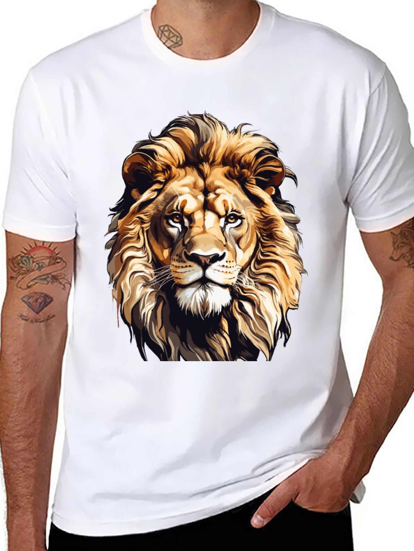 Lion Graphic T-Shirt - Fierce Style