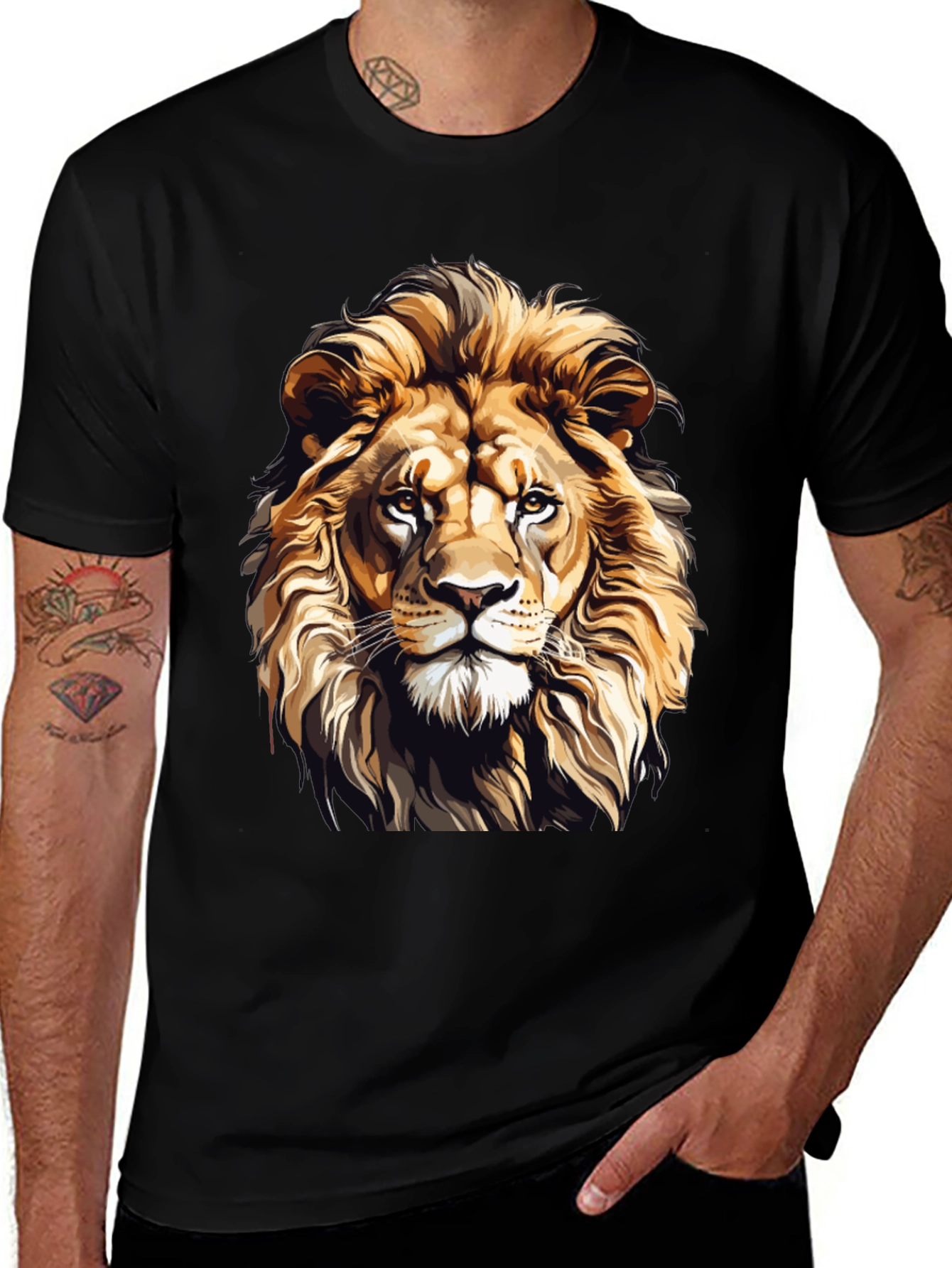 Lion Graphic T-Shirt - Fierce Style