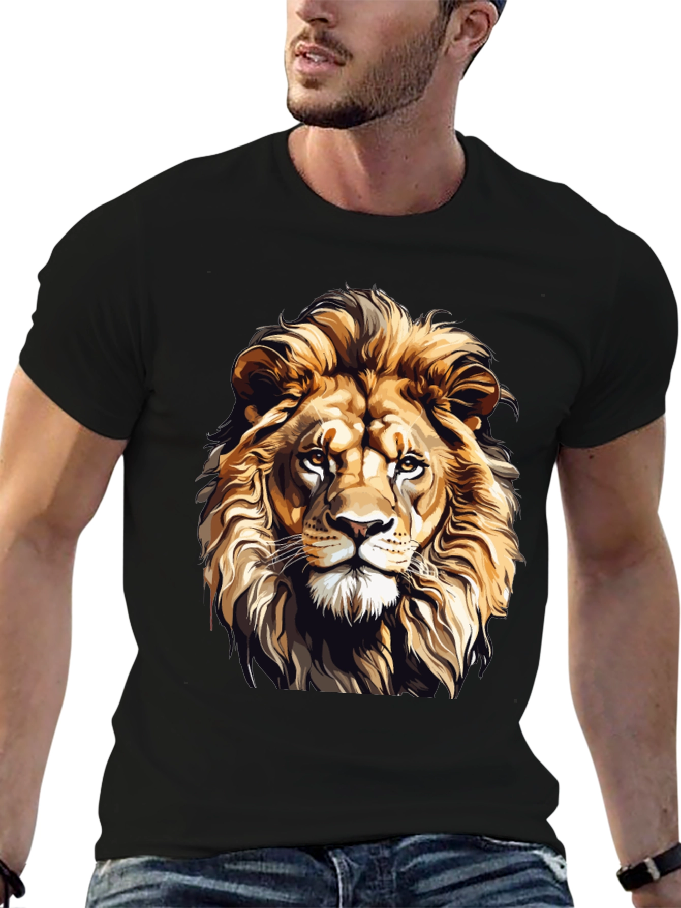 Lion Graphic T-Shirt - Fierce Style