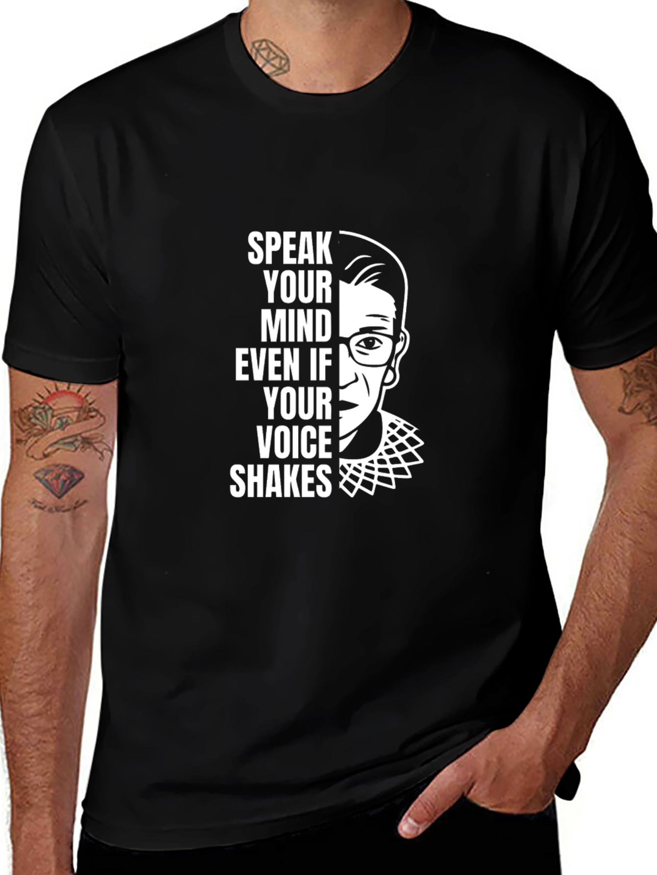 Speak Your Mind RBG T-Shirt - Unisex Black Tee
