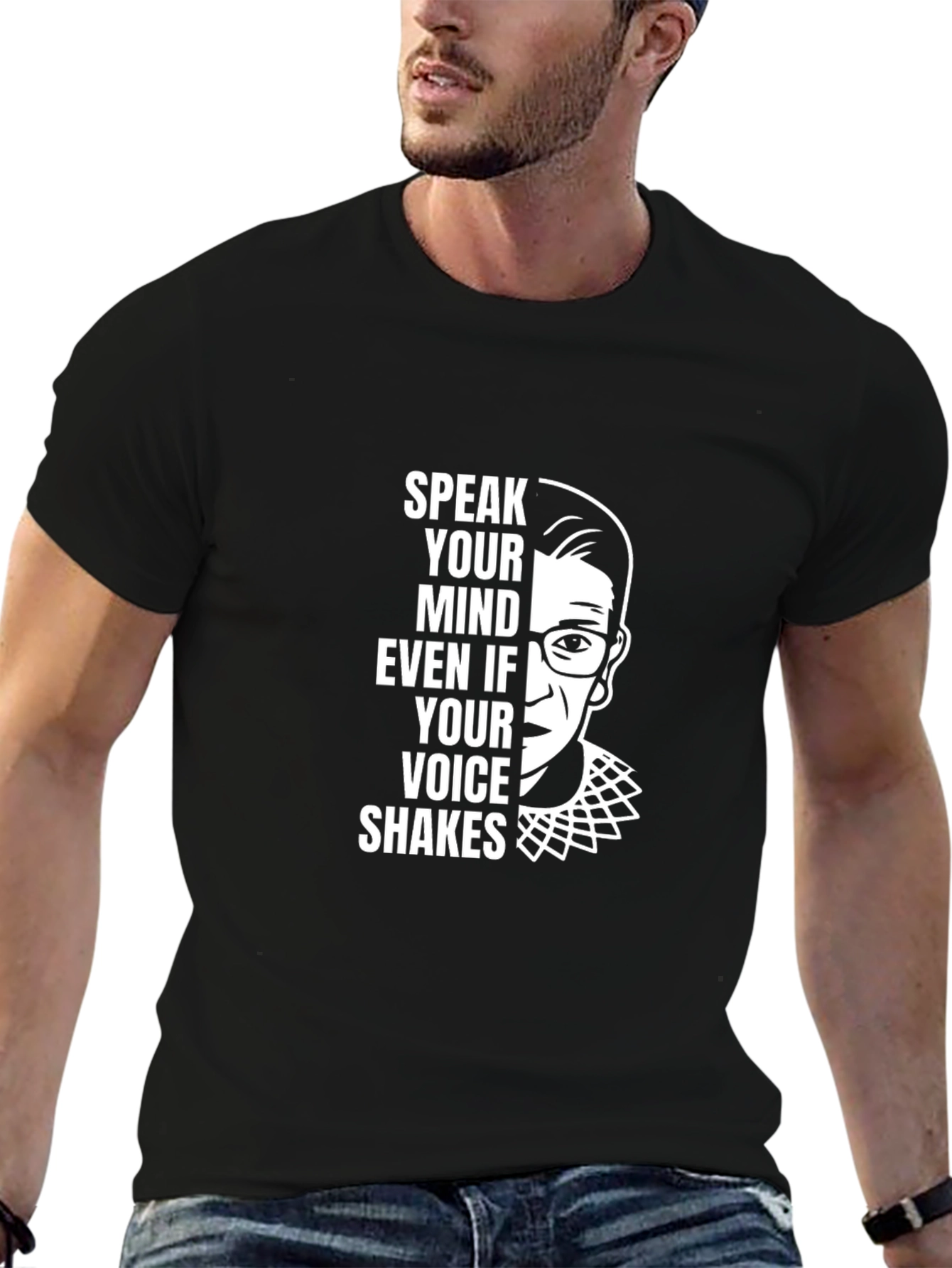 Speak Your Mind RBG T-Shirt - Unisex Black Tee