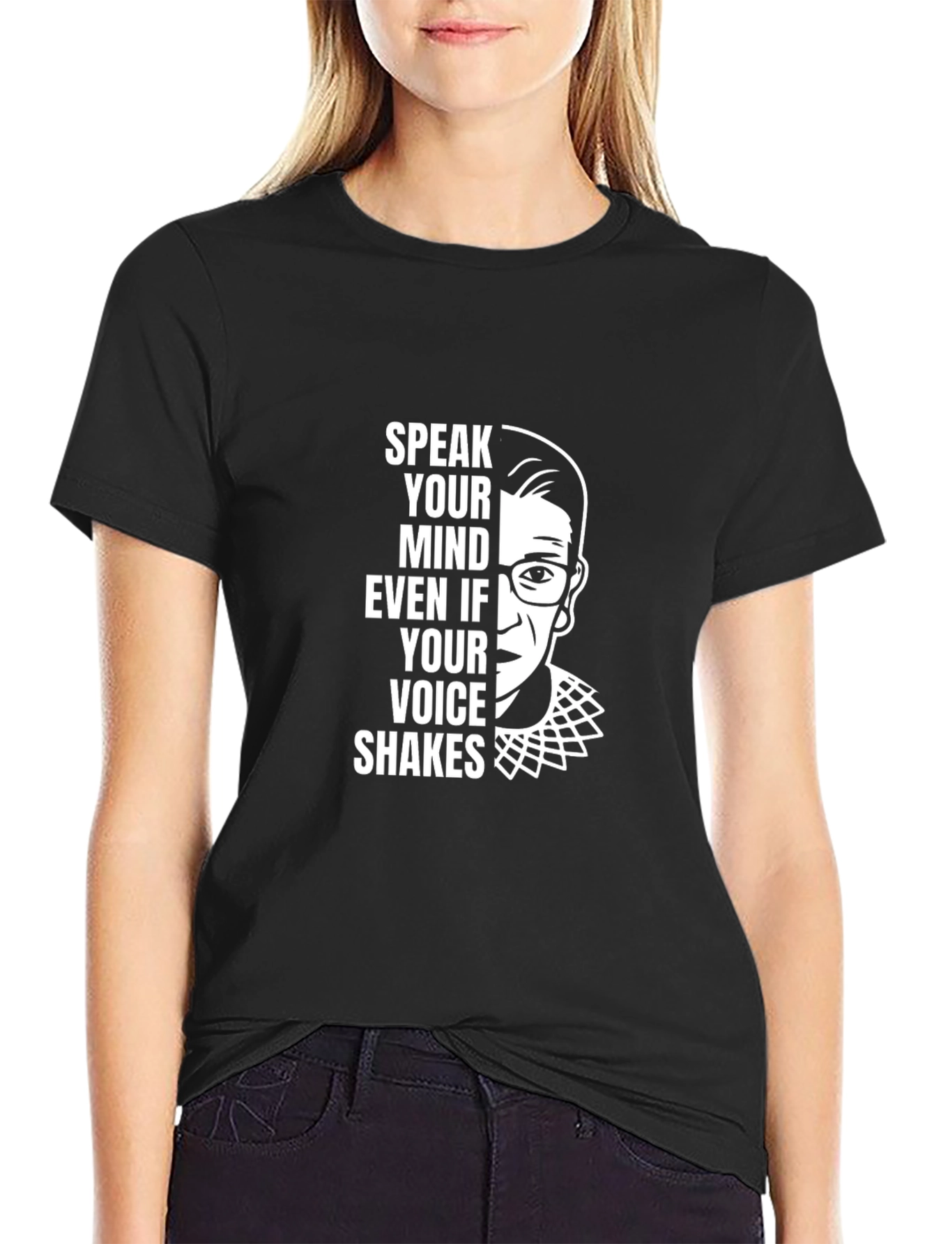 Speak Your Mind RBG T-Shirt - Unisex Black Tee