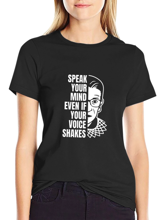 Speak Your Mind RBG T-Shirt - Unisex Black Tee