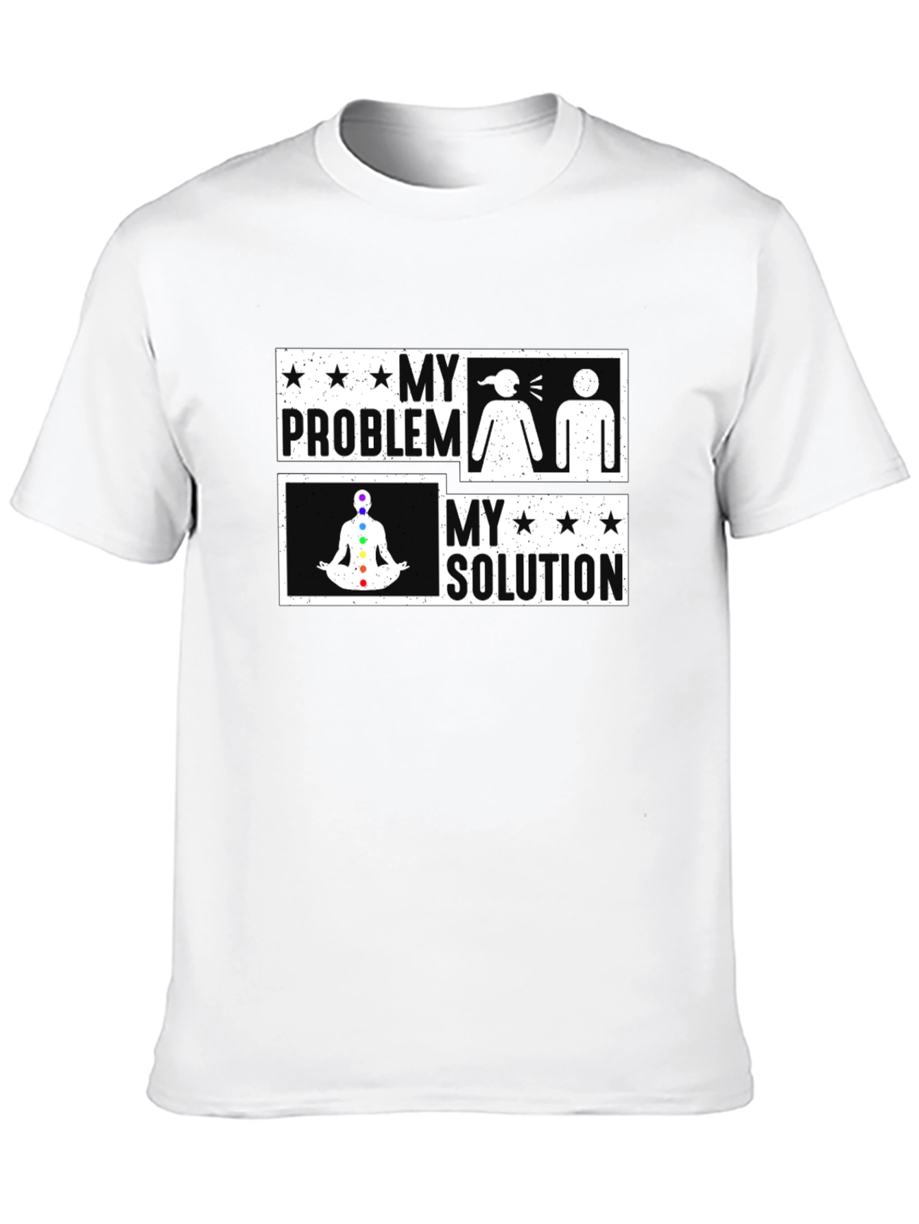 My Problem My Solution Yoga Chakra Graphic T-Shirt