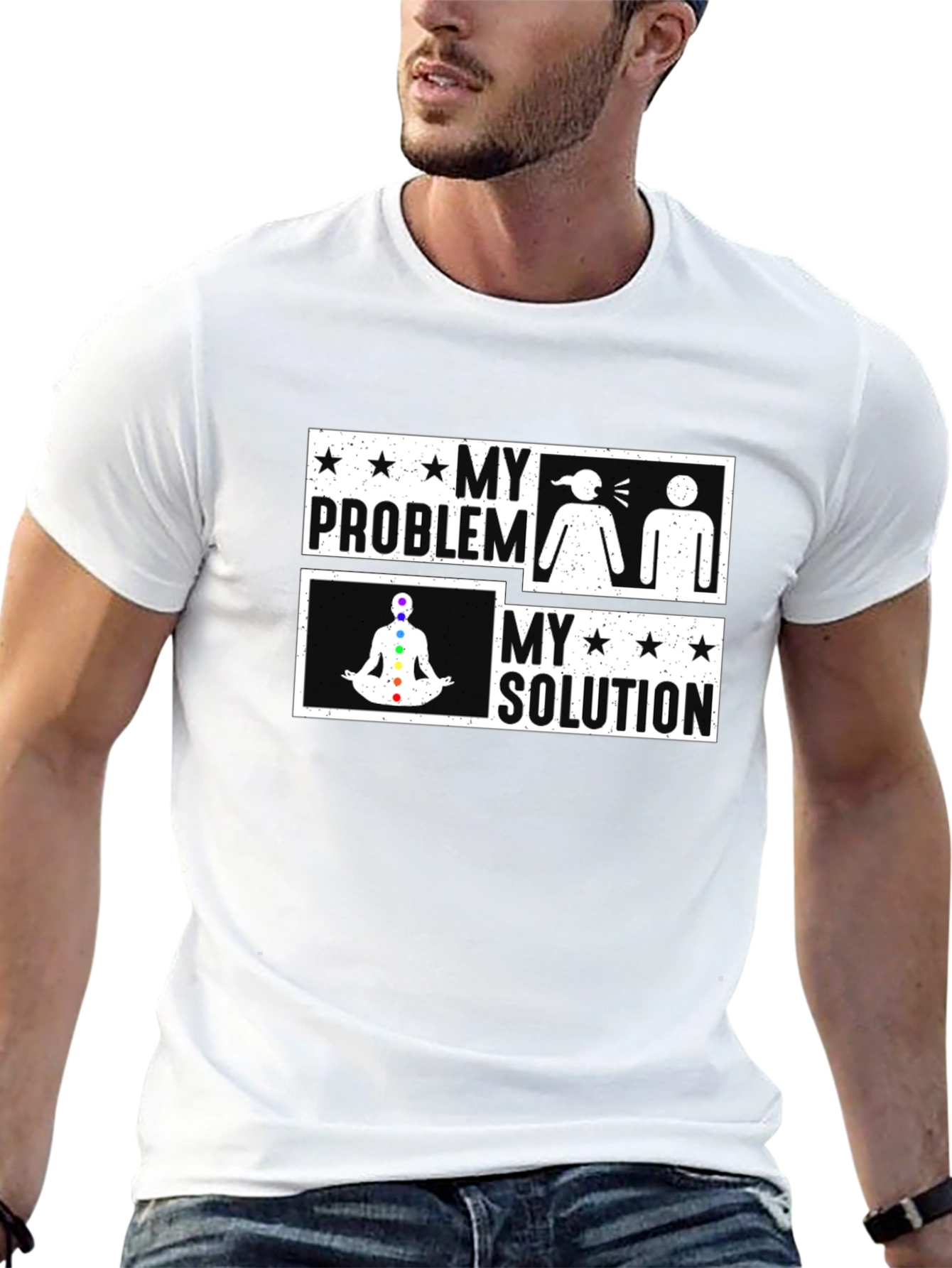 My Problem My Solution Yoga Chakra Graphic T-Shirt