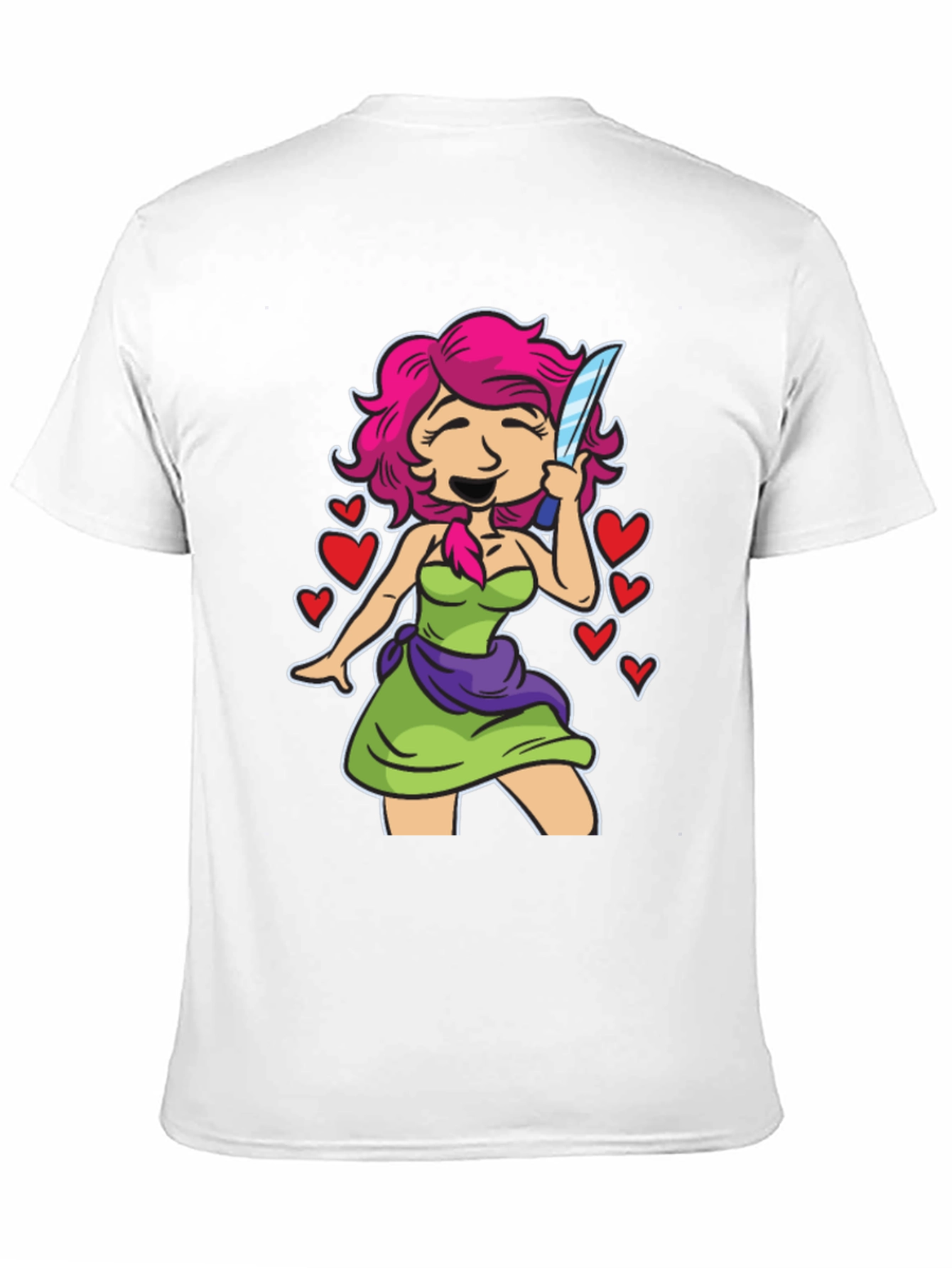 Girl With Knife T-Shirt - Edgy Cute Design