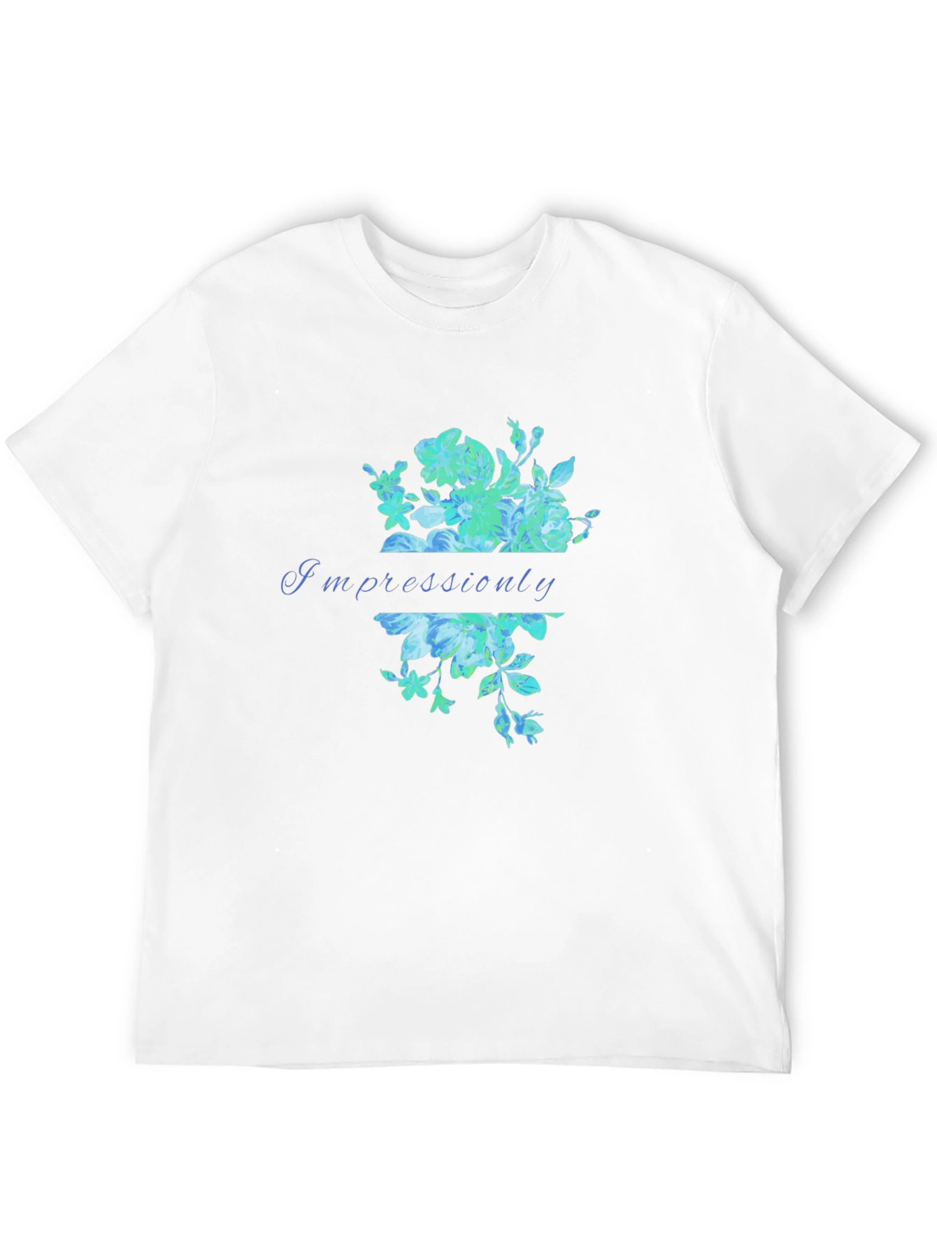 Impressiounly Floral Graphic Black T-Shirt
