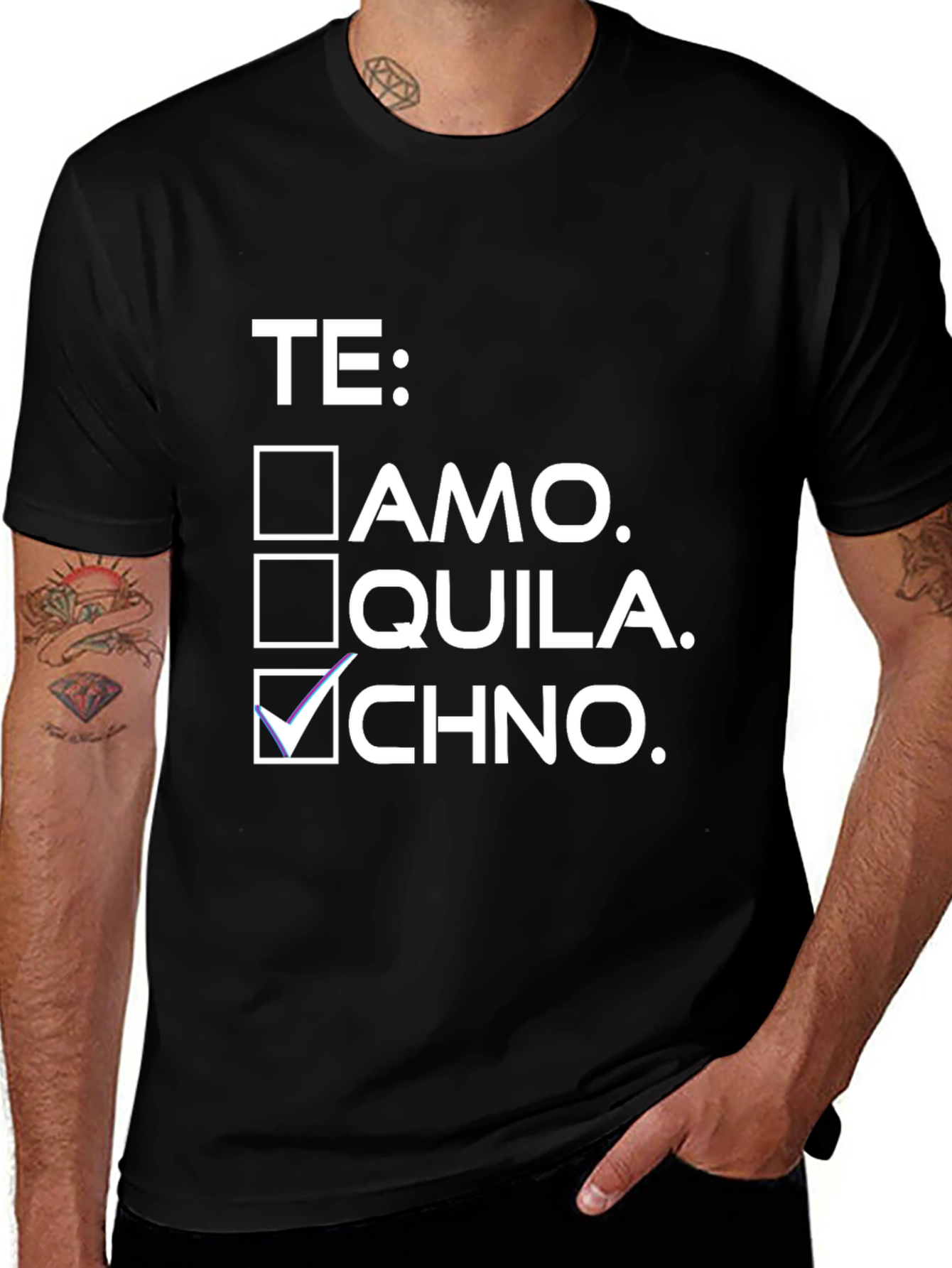 Techno Checkbox T-Shirt