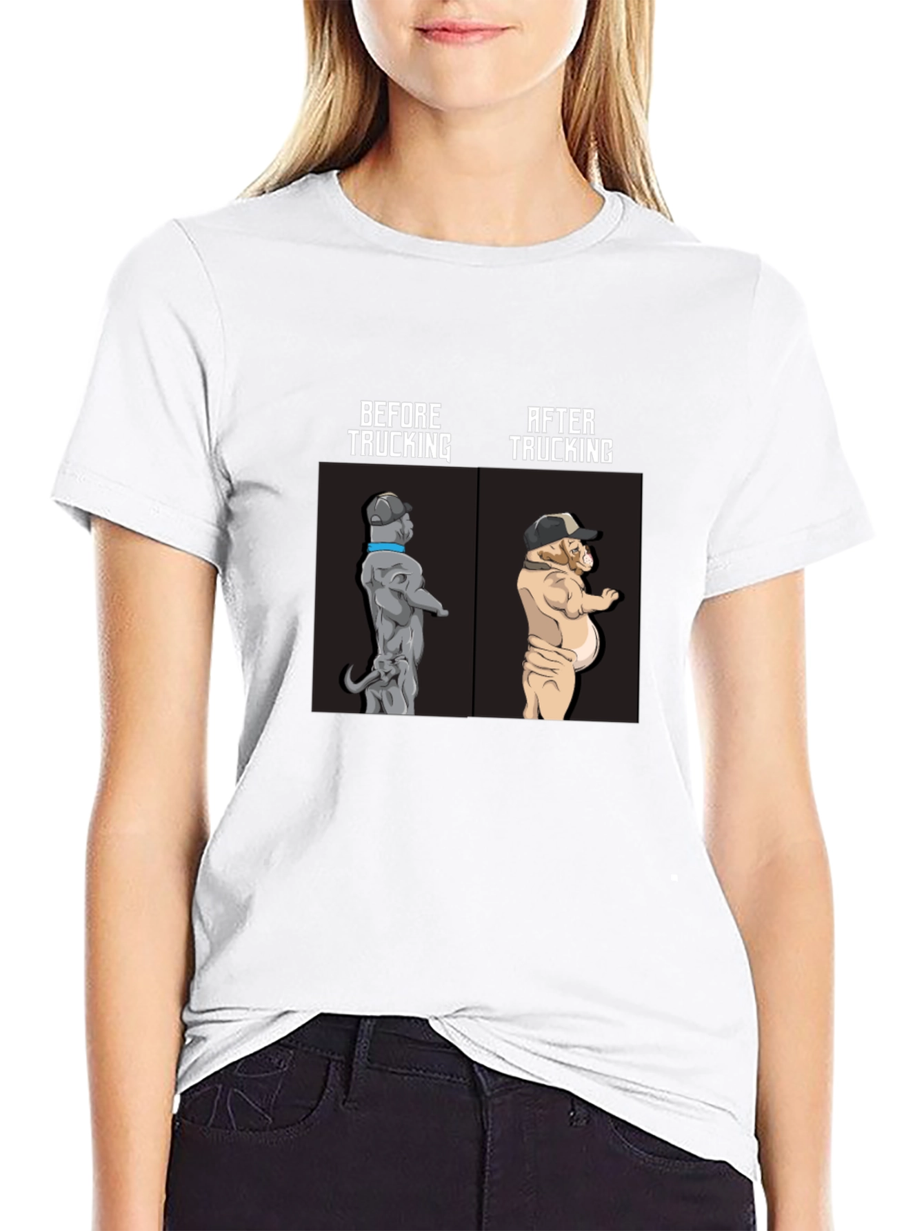 Trucking Bulldog Humor Tee