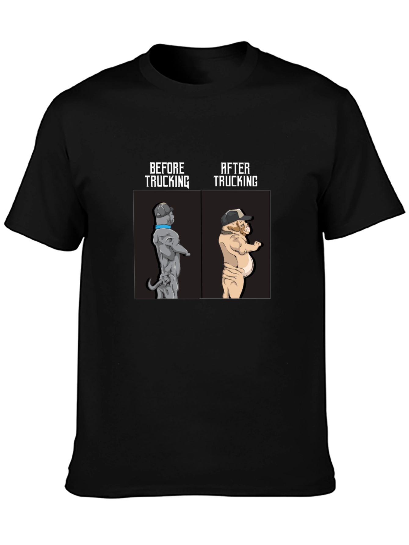 Trucking Bulldog Humor Tee