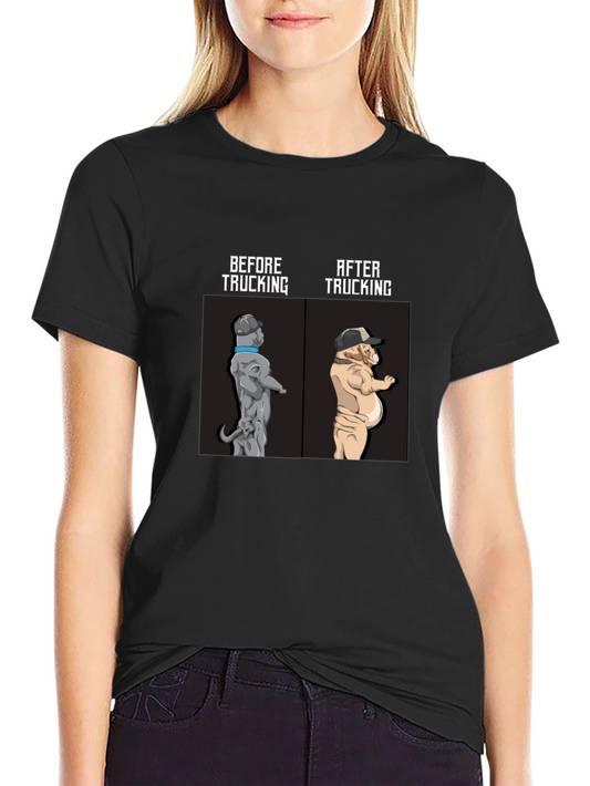 Trucking Bulldog Humor Tee