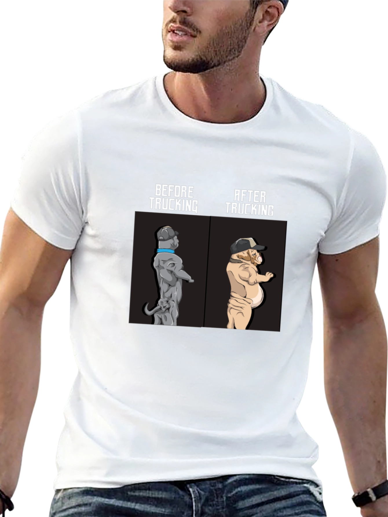 Trucking Bulldog Humor Tee