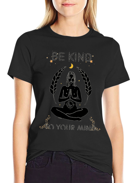 Be Kind to Your Mind Graphic T-Shirt - Black