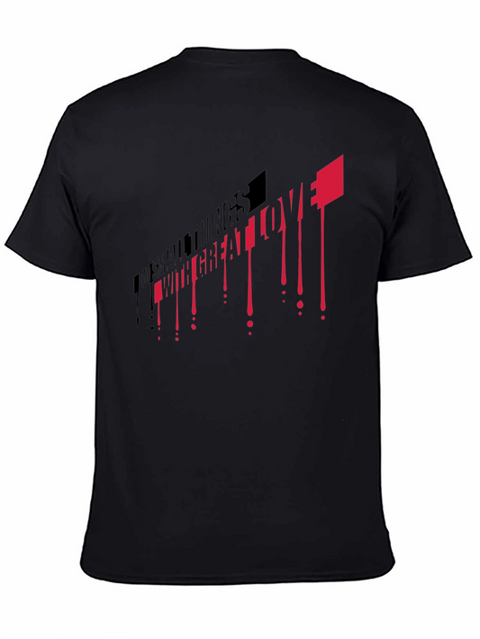 Inspirational Black T-Shirt - Do Small Things with Great Love