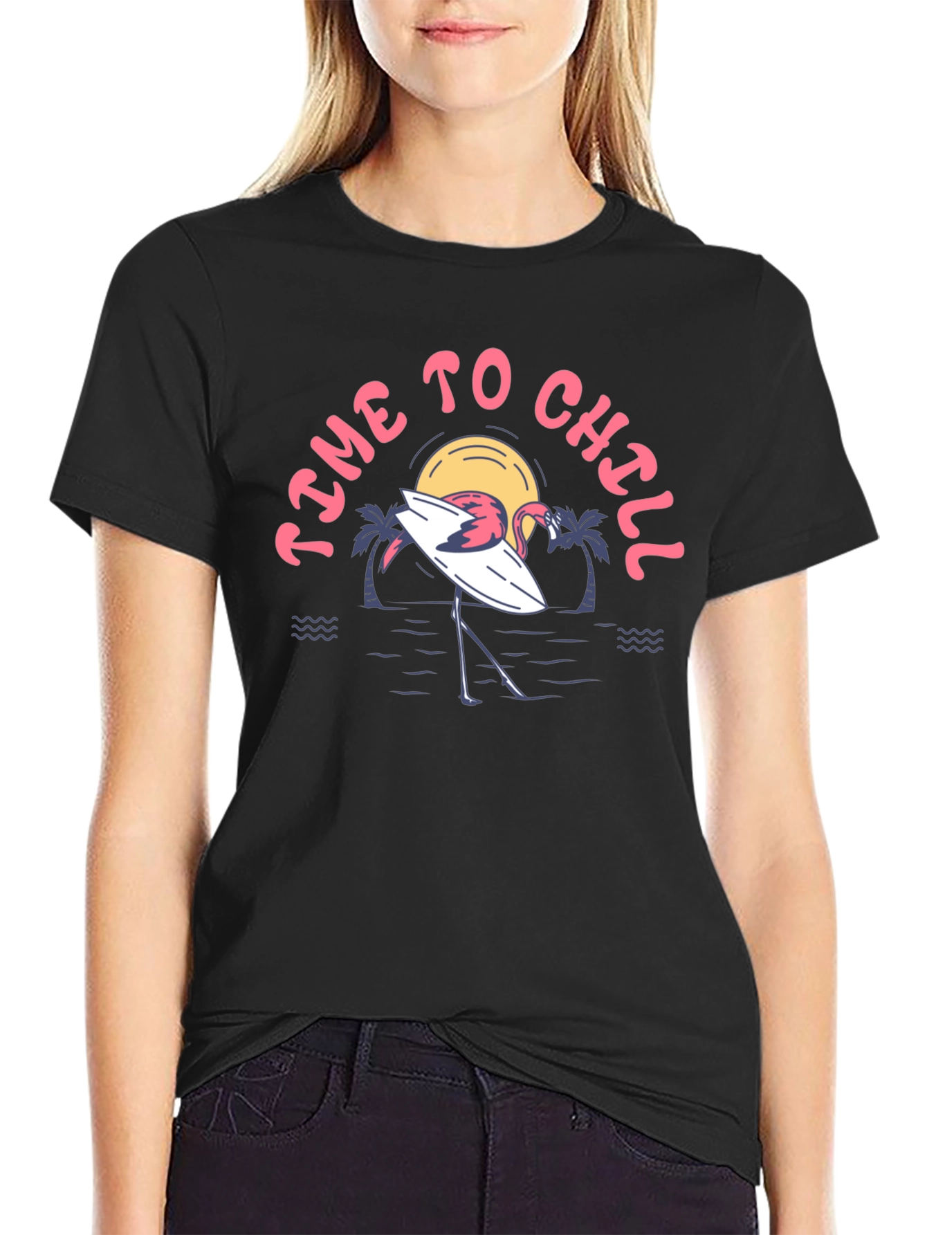 Time to Chill Flamingo Graphic Tee