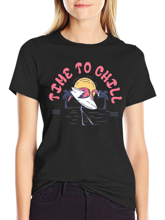 Time to Chill Flamingo Graphic Tee