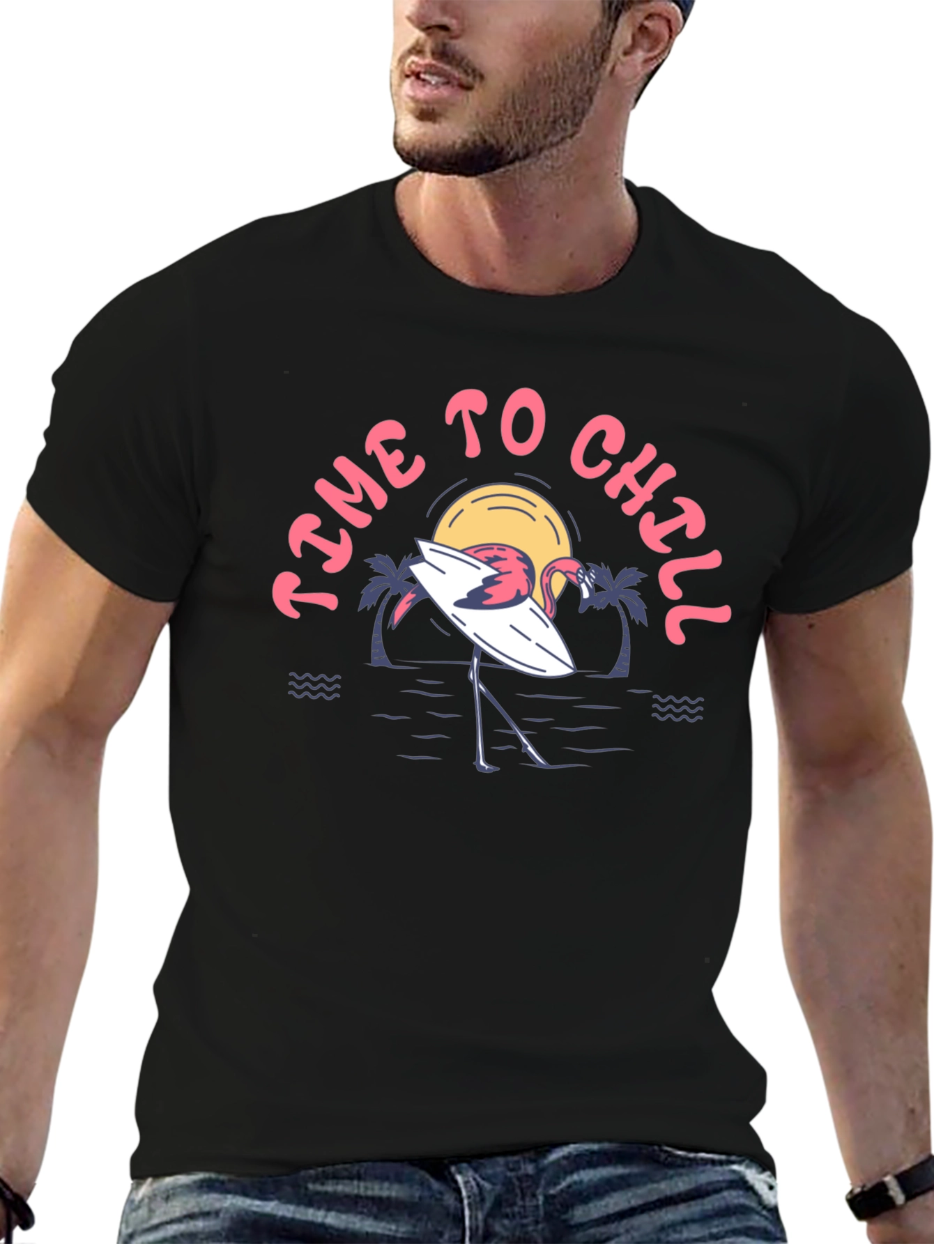Time to Chill Flamingo Graphic Tee