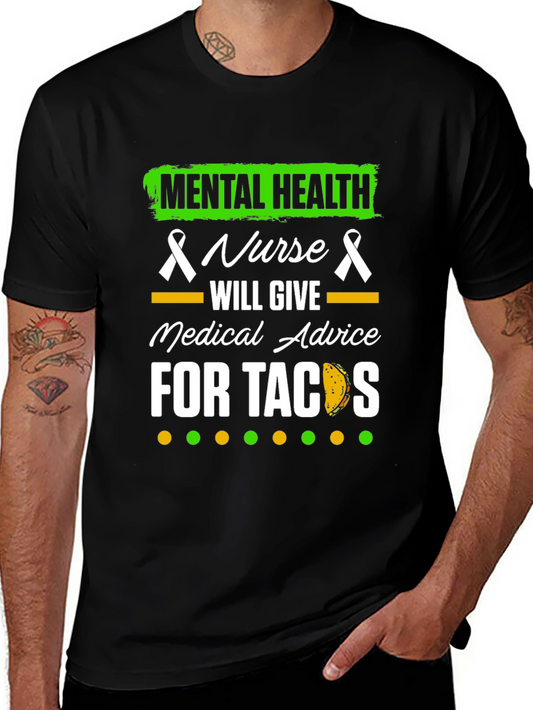 Mental Health Nurse Tacos Graphic Tee