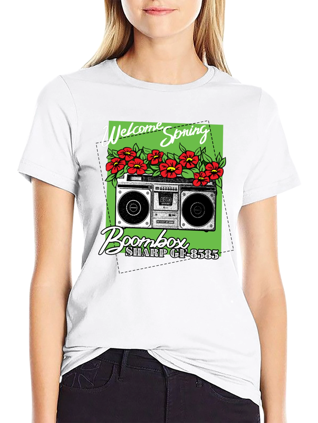Welcome Spring Boombox Graphic Tee