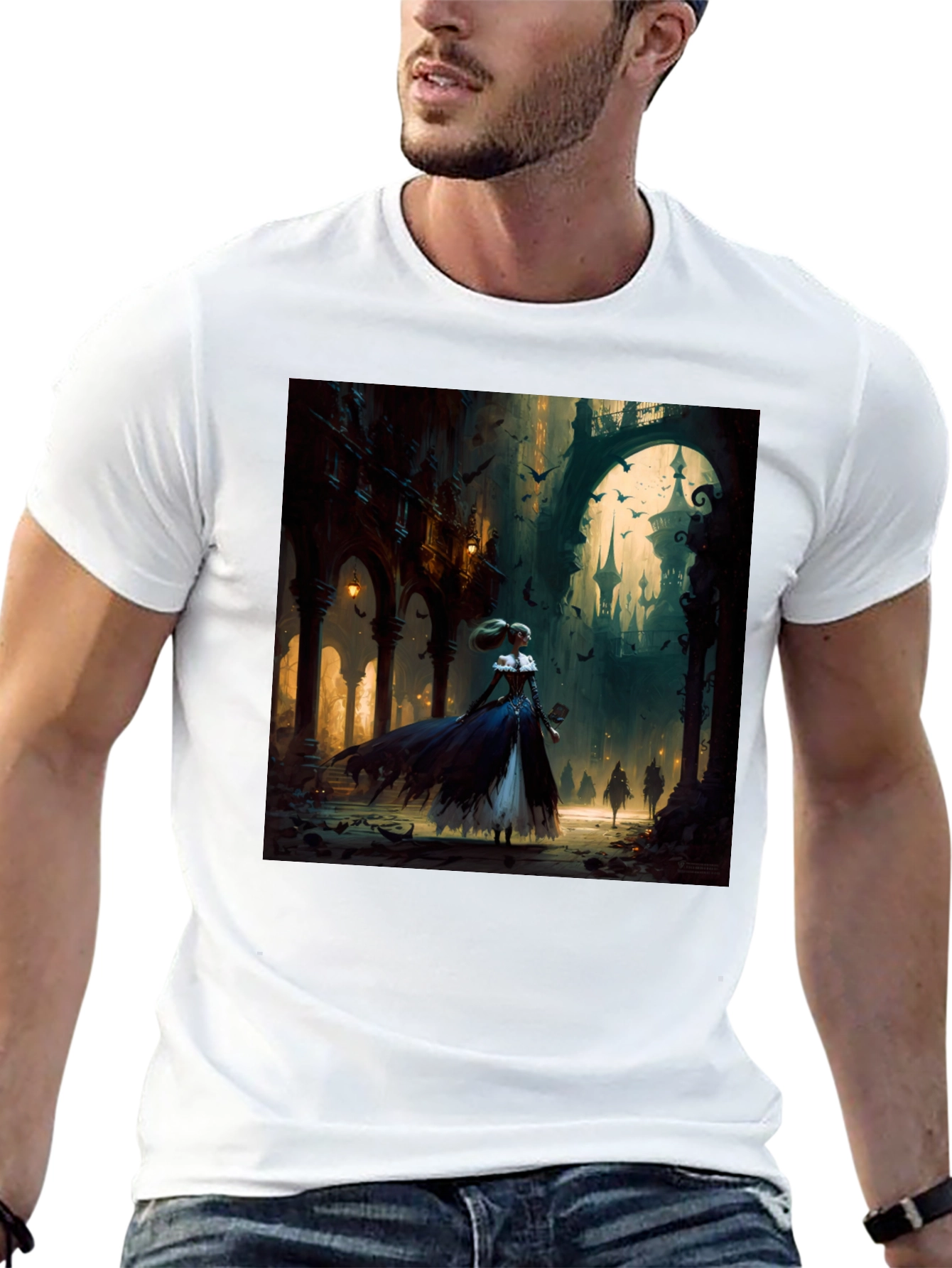 Gothic Fantasy T-Shirt - Dark Castle Design