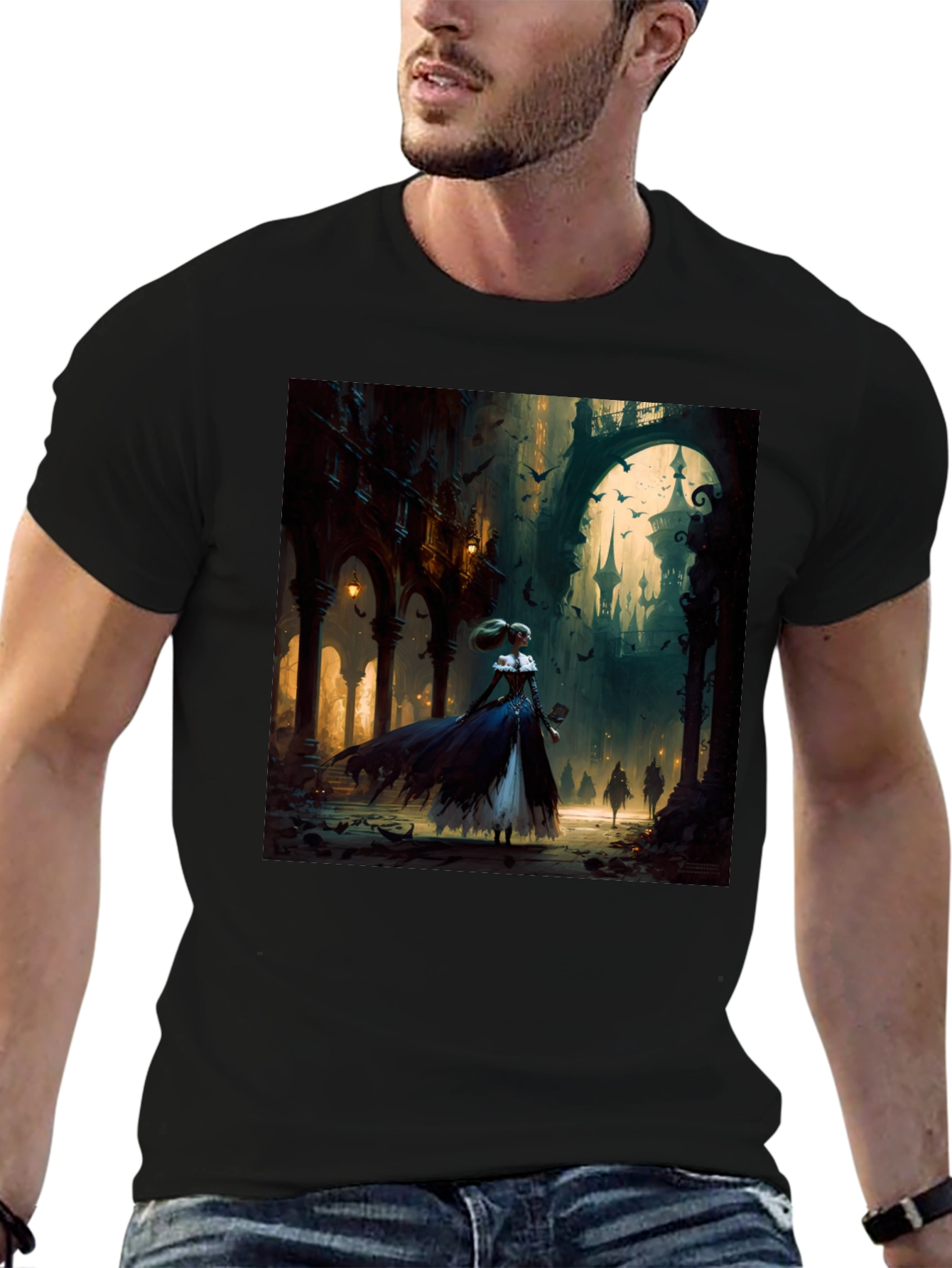 Gothic Fantasy T-Shirt - Dark Castle Design