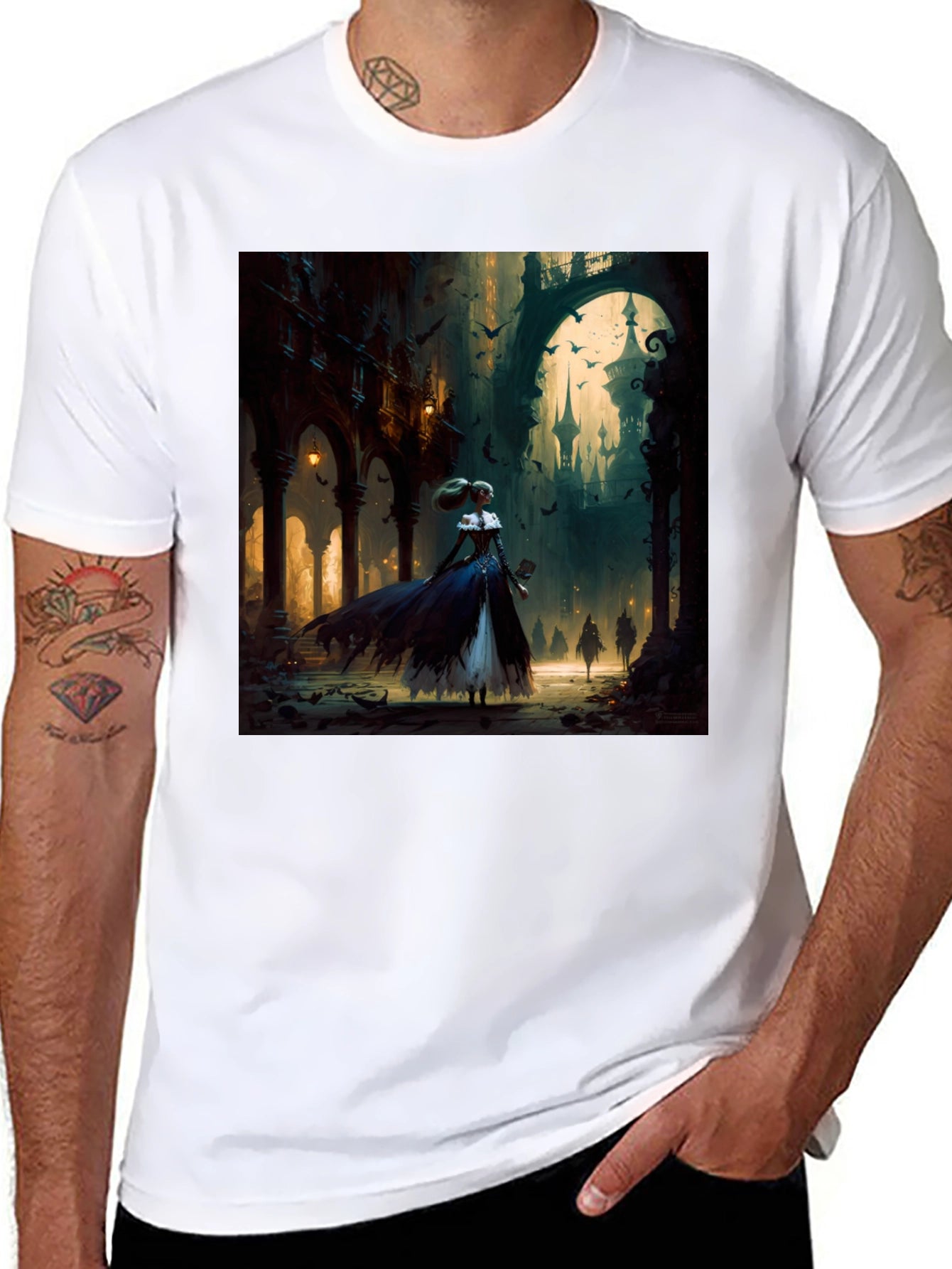 Gothic Fantasy T-Shirt - Dark Castle Design