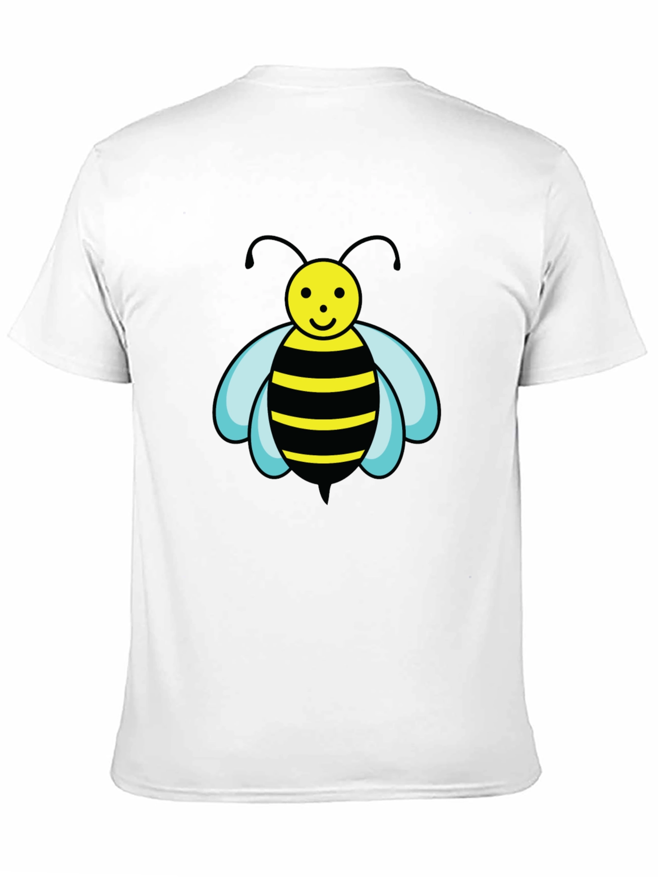 Bee Graphic Black T-Shirt - Cartoon Style