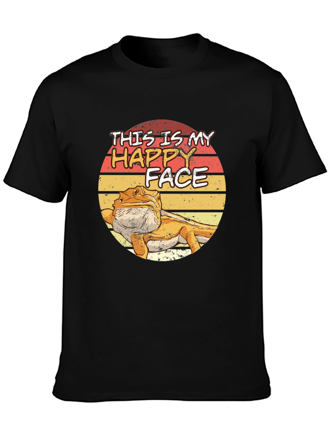 Bearded Dragon Happy Face T-Shirt - Lizard Lover Tee