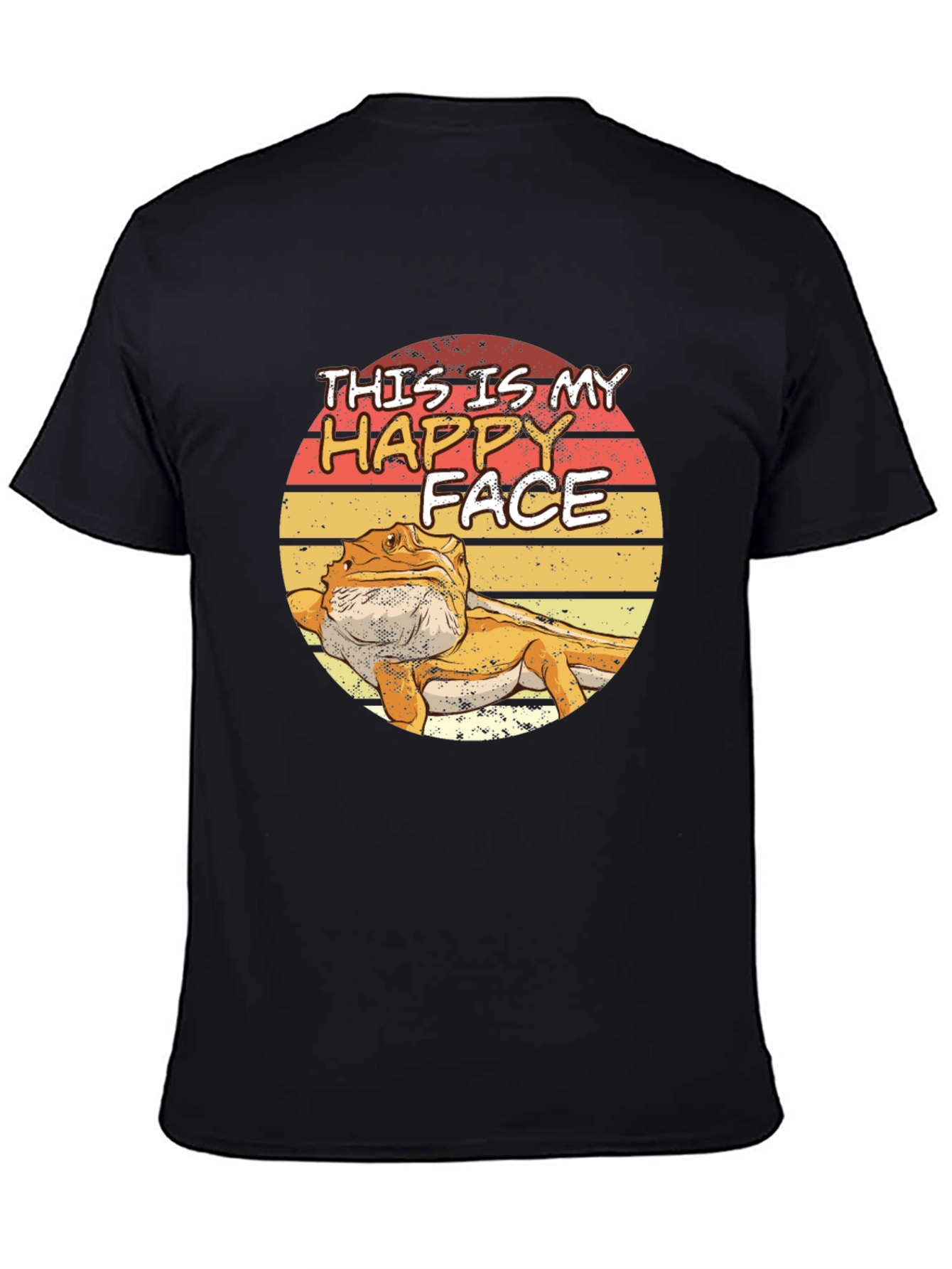 Bearded Dragon Happy Face T-Shirt - Lizard Lover Tee