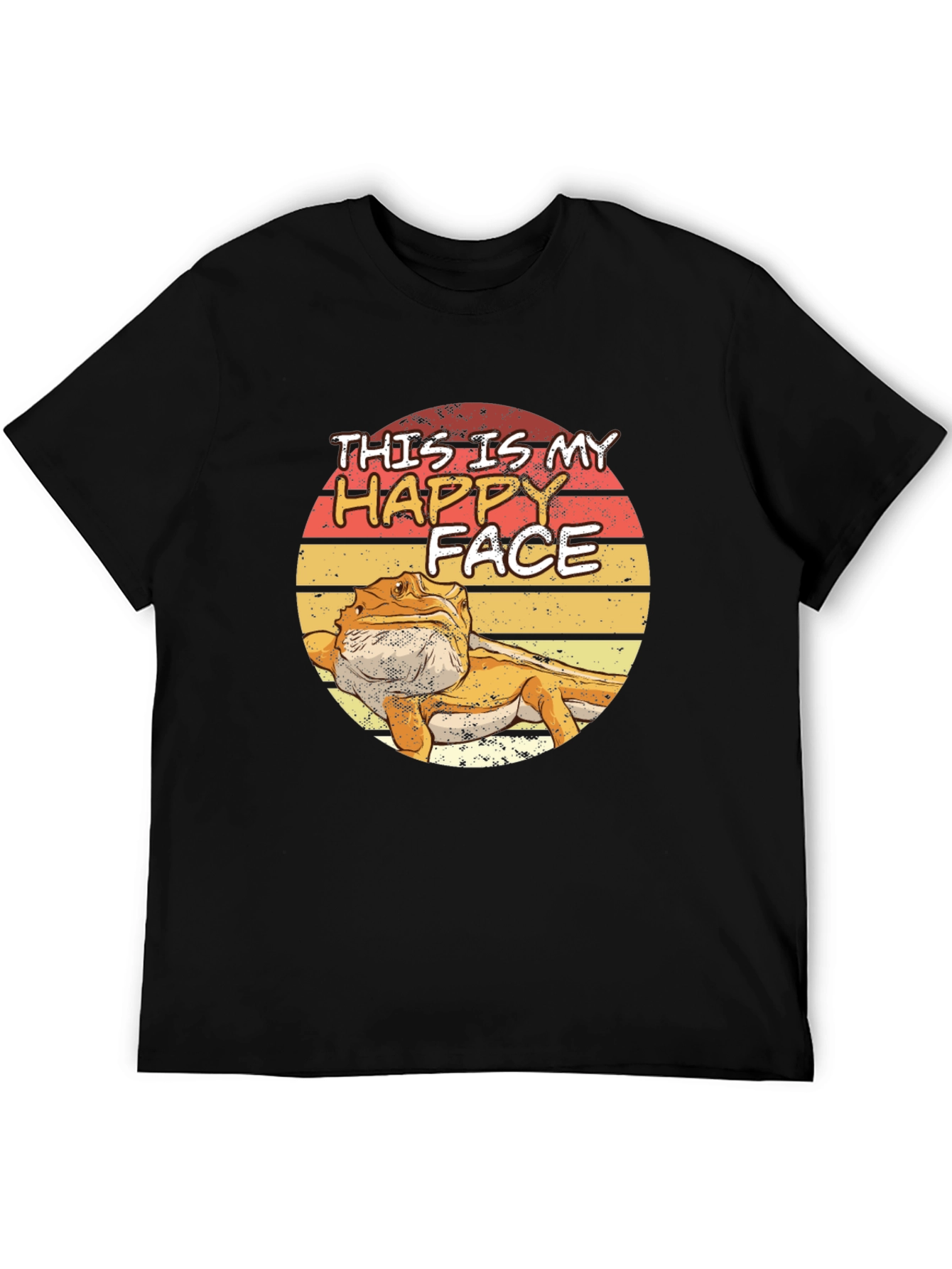 Bearded Dragon Happy Face T-Shirt - Lizard Lover Tee