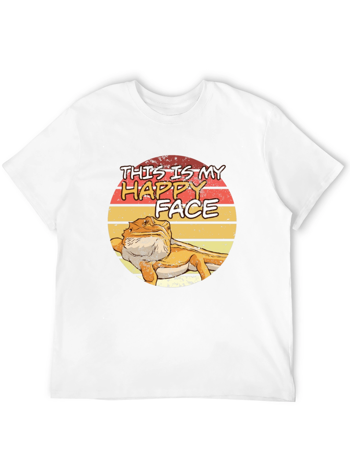 Bearded Dragon Happy Face T-Shirt - Lizard Lover Tee