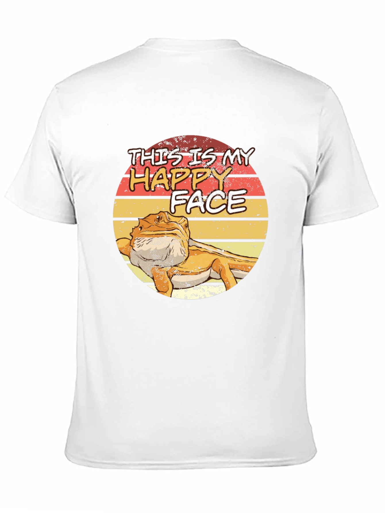 Bearded Dragon Happy Face T-Shirt - Lizard Lover Tee