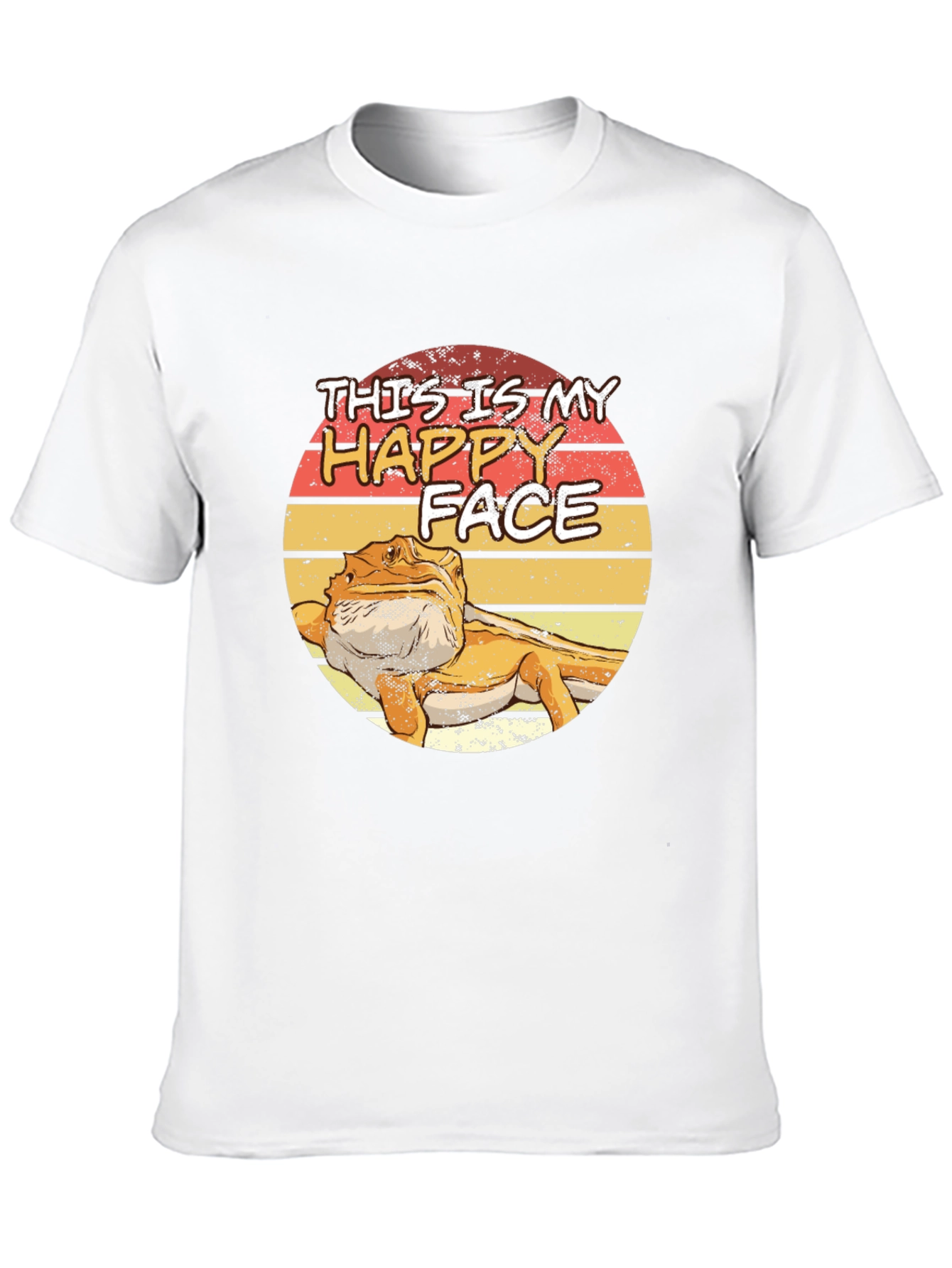 Bearded Dragon Happy Face T-Shirt - Lizard Lover Tee