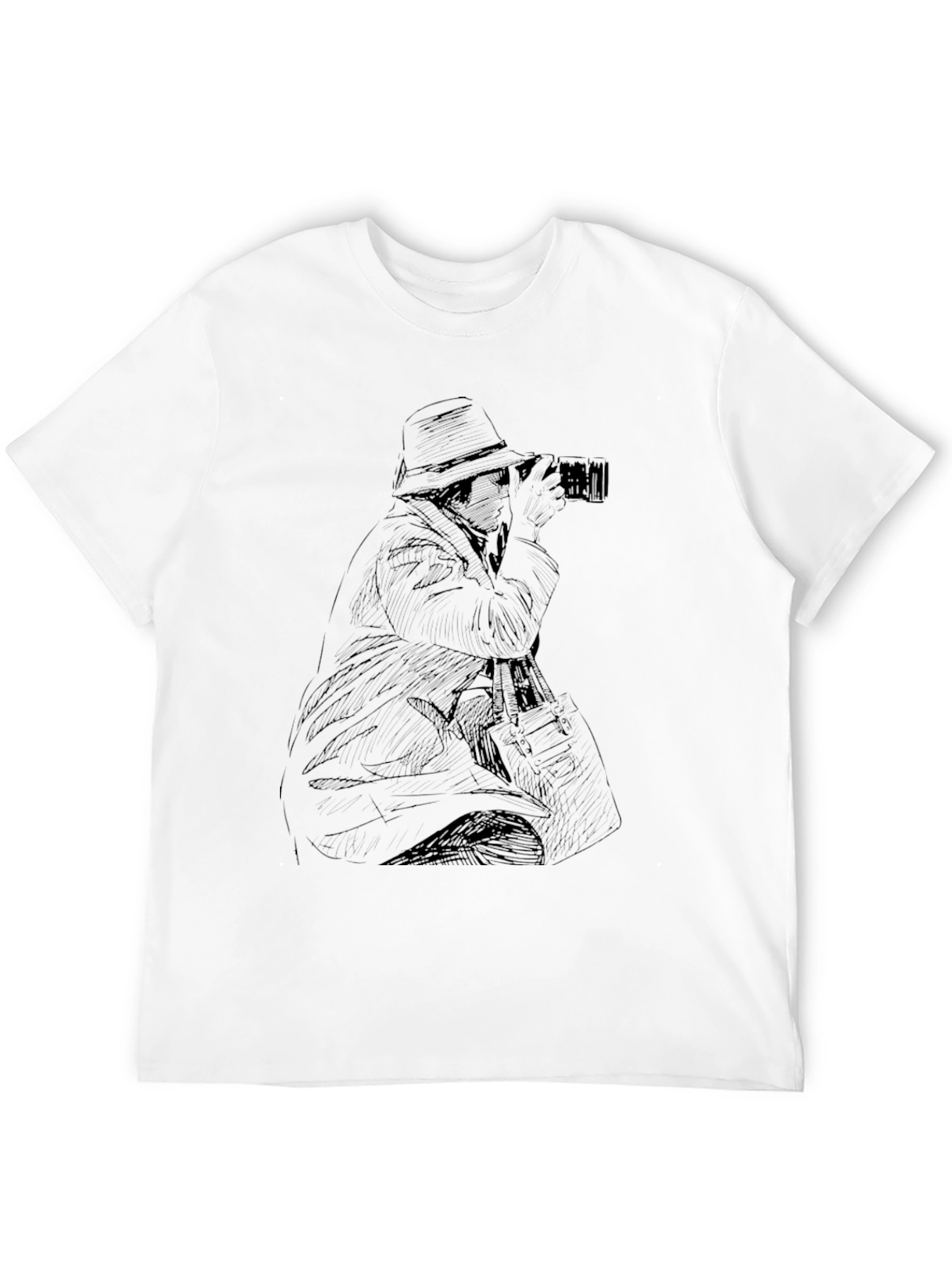 Photographer Sketch Tee - Classic Black T-Shirt