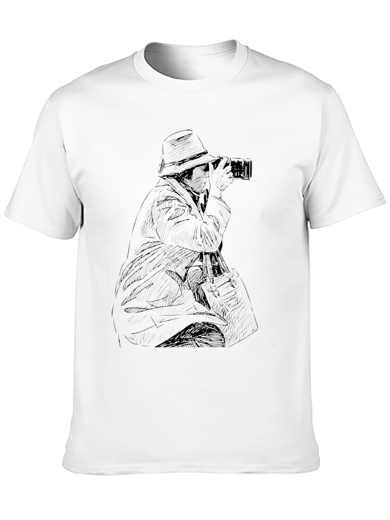 Photographer Sketch Tee - Classic Black T-Shirt
