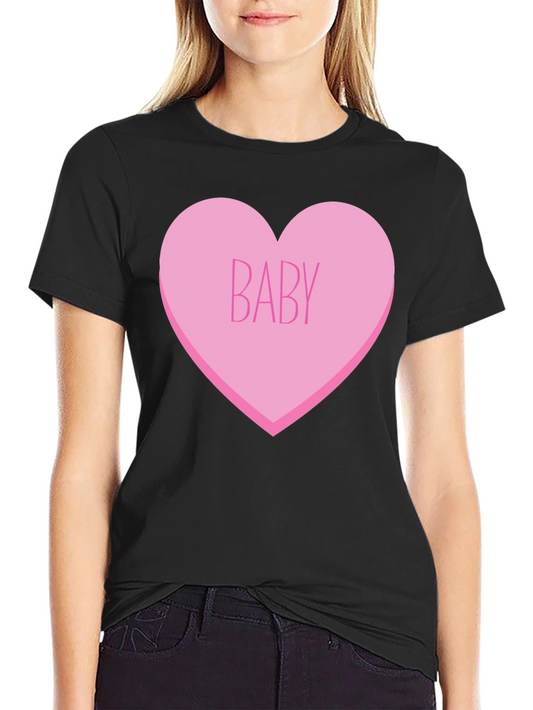 Baby Heart Graphic Tee - Black