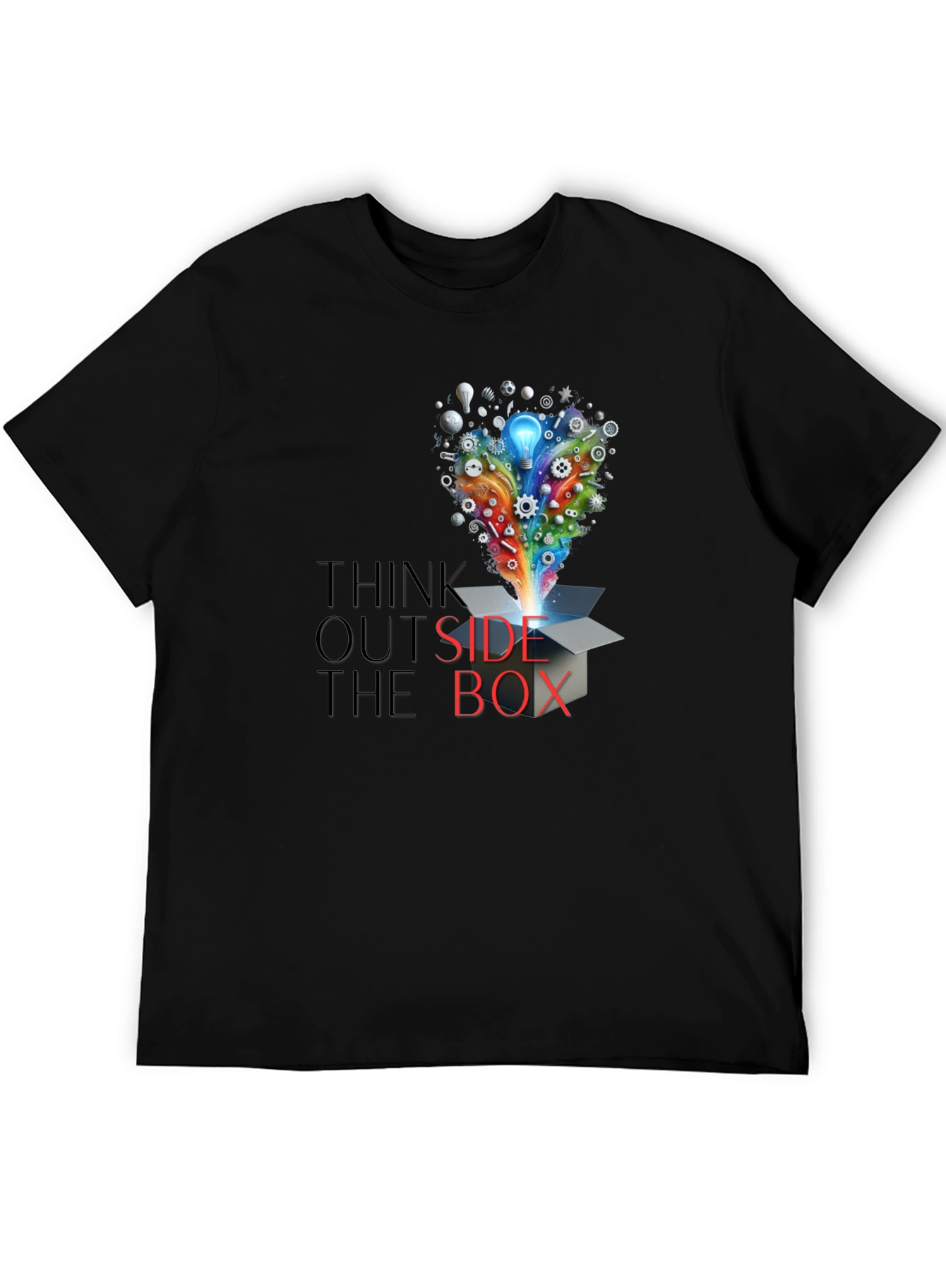 Think Outside the Box Graphic Tee - Creative Design