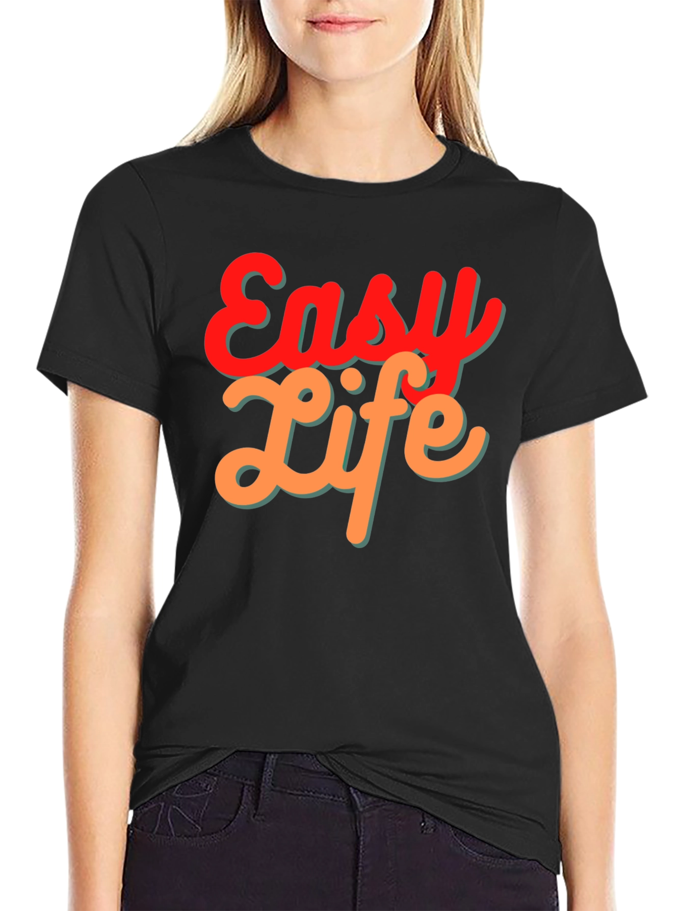 Easy Life Black T-Shirt - Casual Comfort