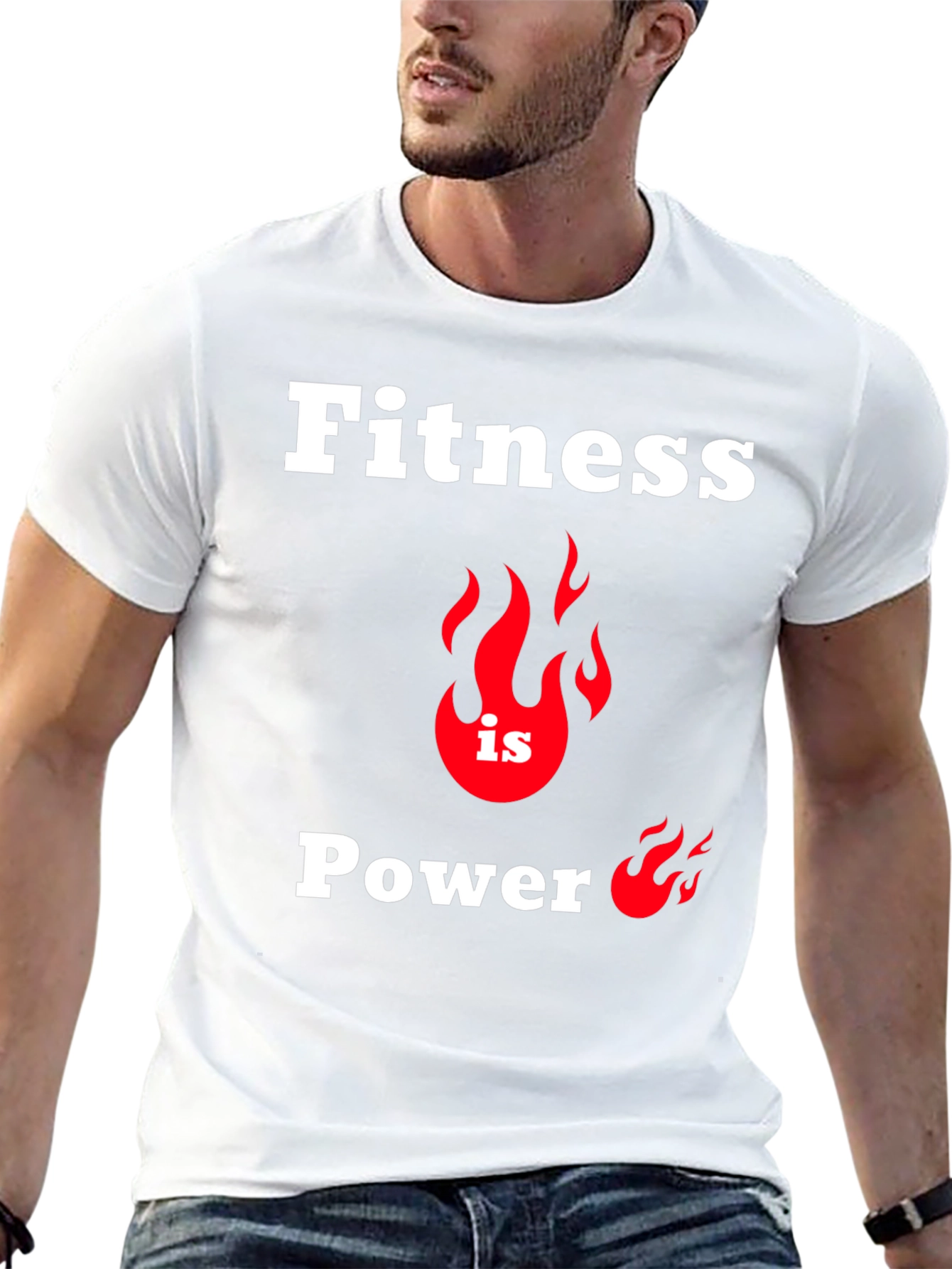 Fitness Is Power T-Shirt Gym Workout Tee