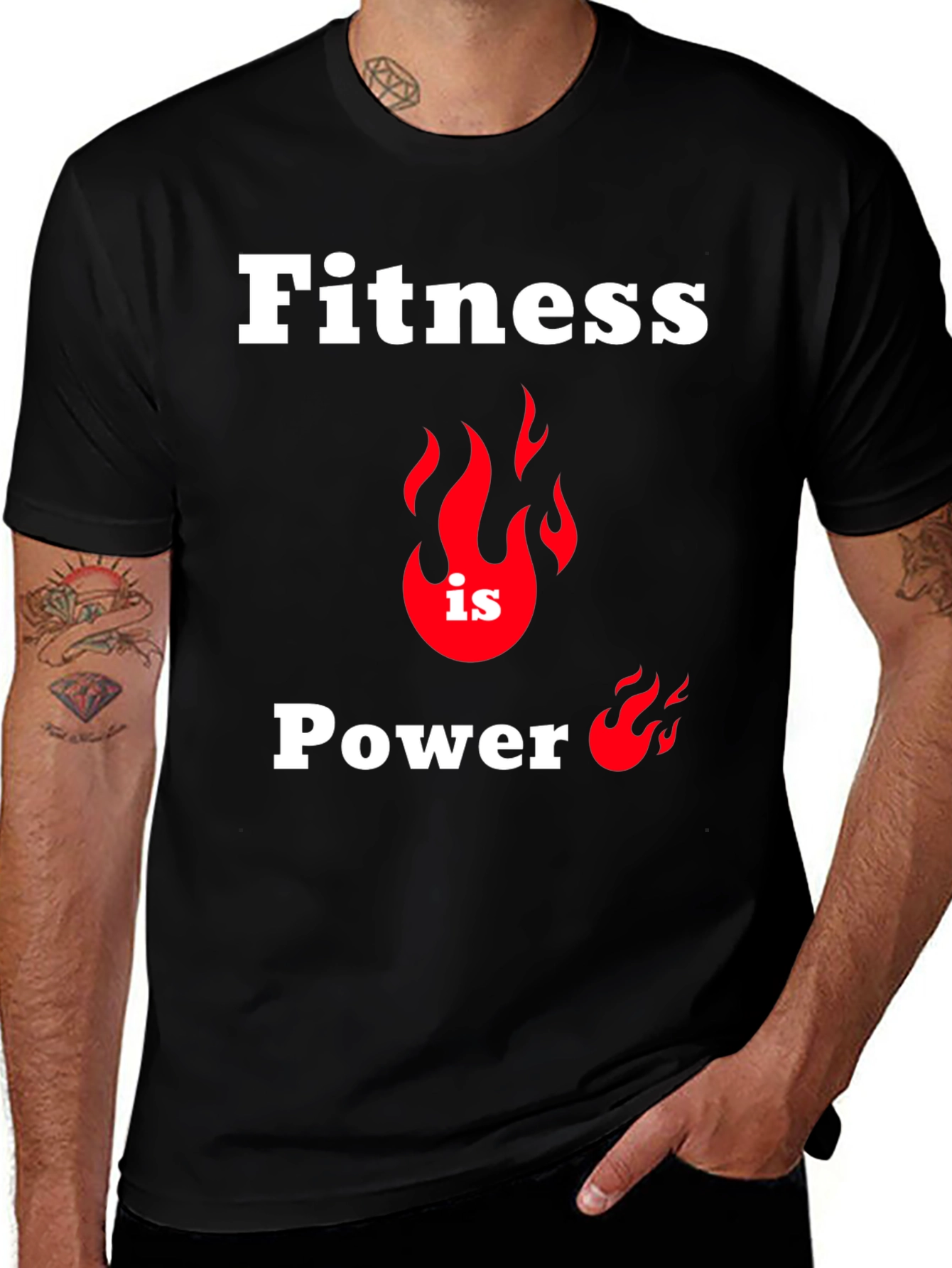 Fitness Is Power T-Shirt Gym Workout Tee
