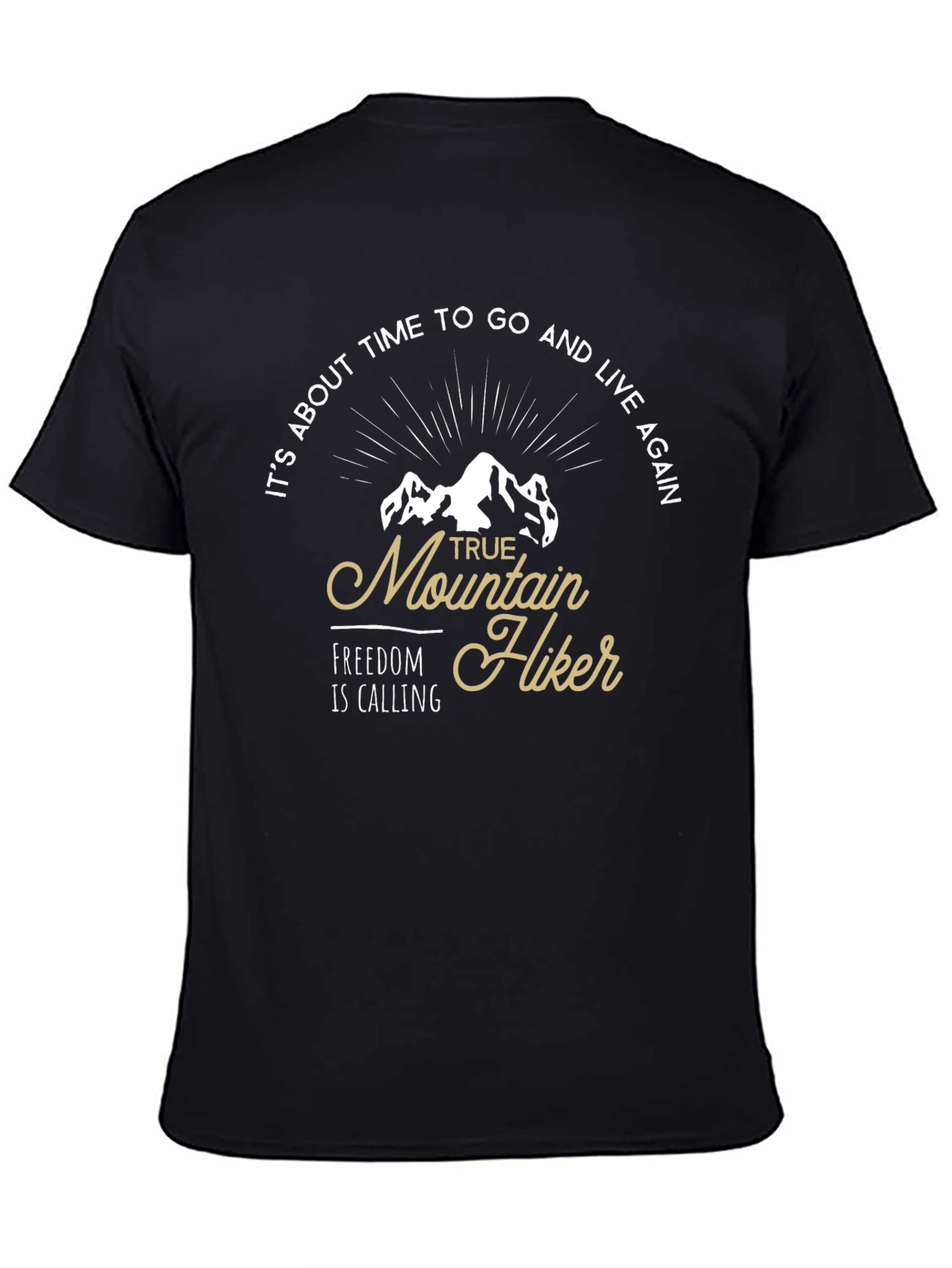 Mountain Hiker Black T-Shirt - Adventure Ready