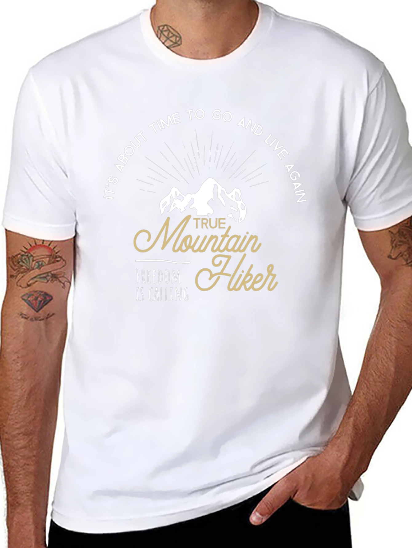 Mountain Hiker Black T-Shirt - Adventure Ready