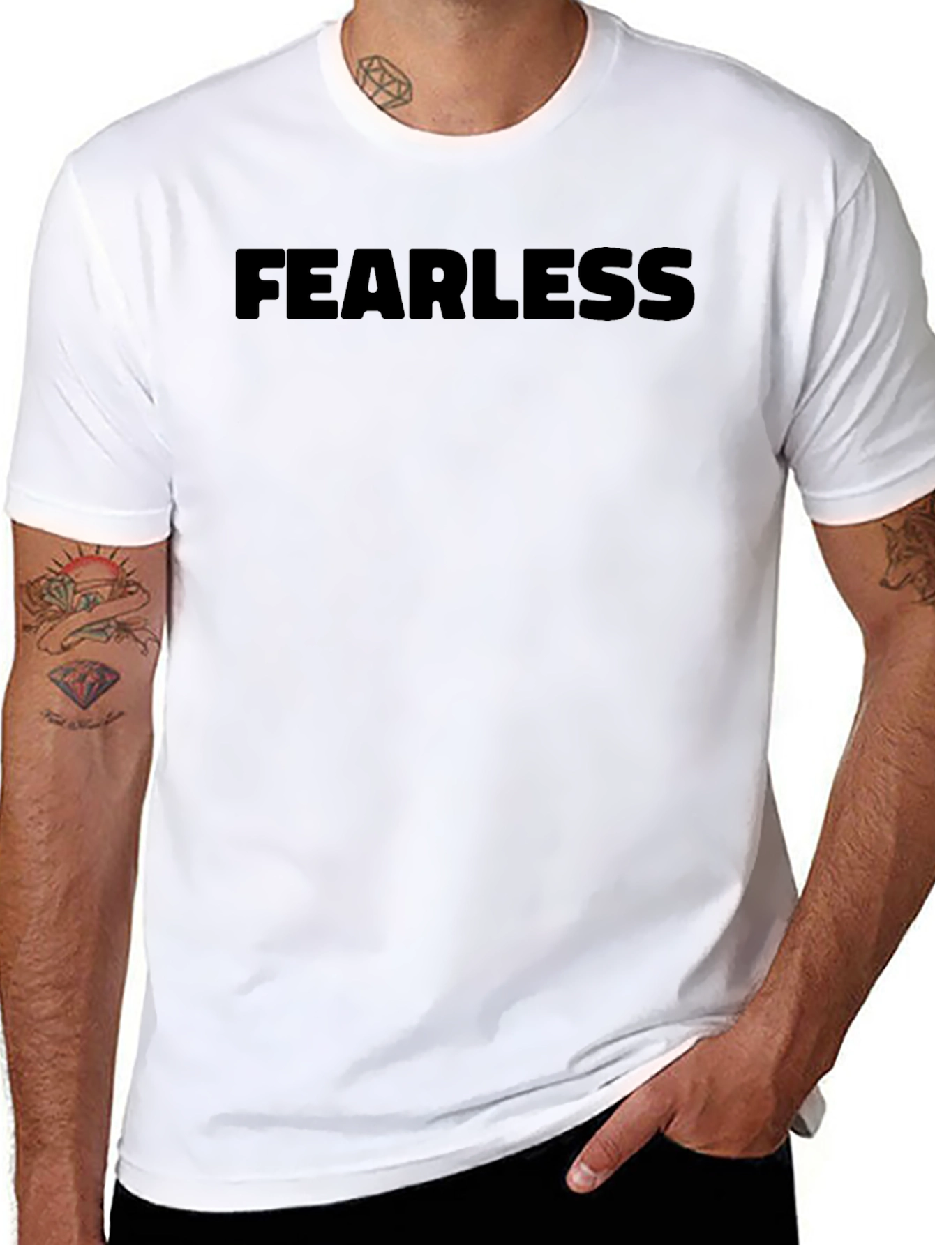 Fearless Black Graphic Tee - Mens