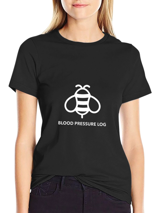 Blood Pressure Log Bee T-Shirt - Black Comfortable Fit
