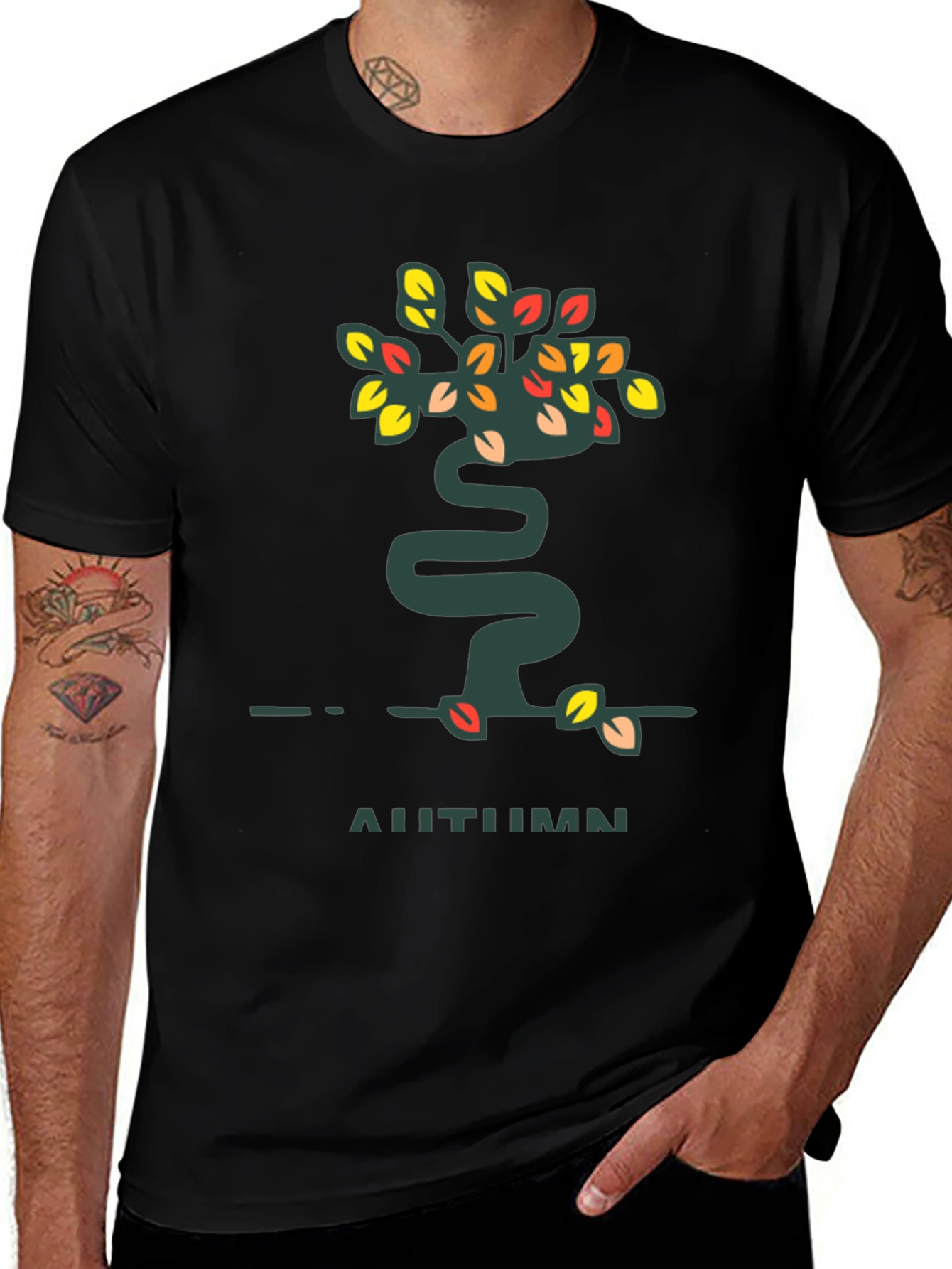 Autumn Tree Graphic Tee - Stylish Fall Fashion T-Shirt