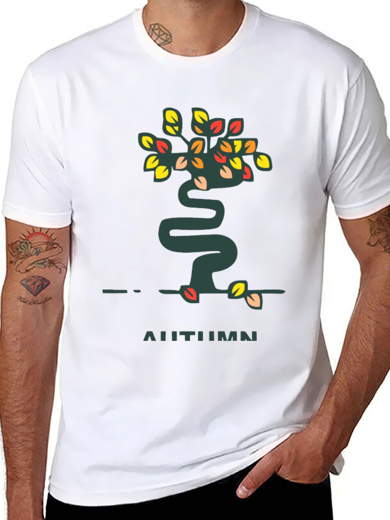 Autumn Tree Graphic Tee - Stylish Fall Fashion T-Shirt