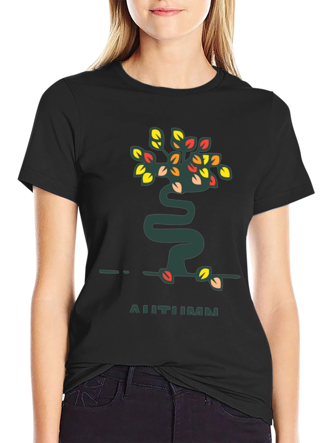 Autumn Tree Graphic Tee - Stylish Fall Fashion T-Shirt