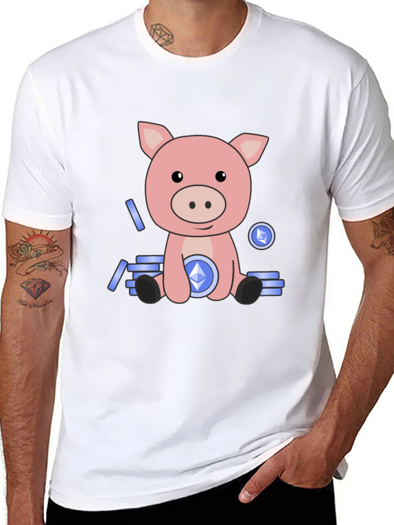 Crypto Piggy Bank T-Shirt - Ethereum