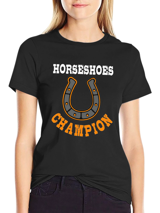 Horseshoes Champion Graphic T-Shirt